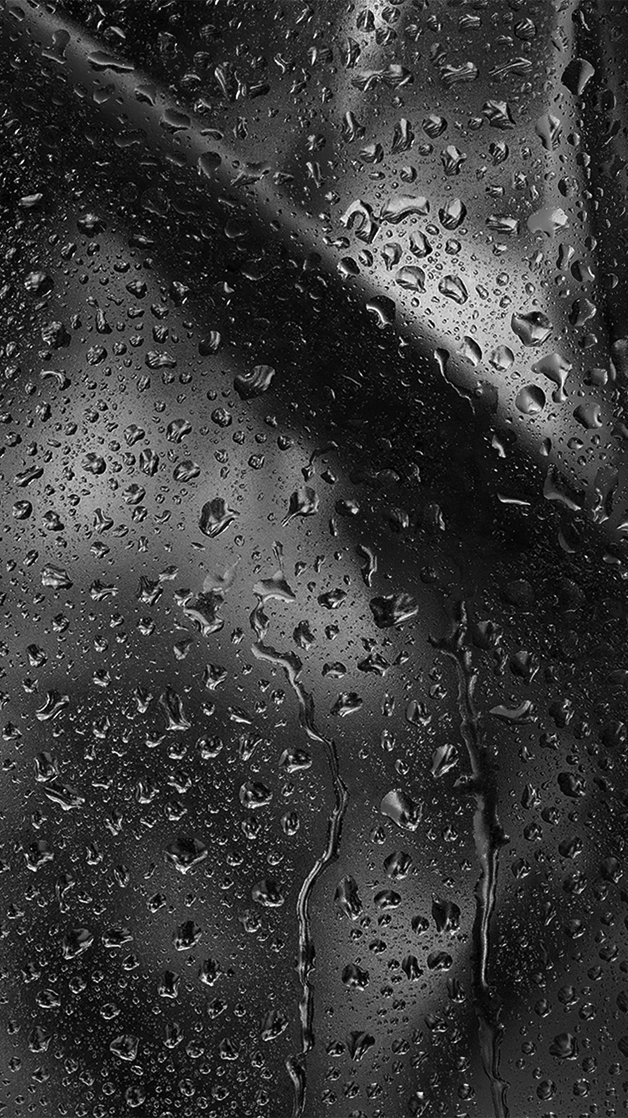 1250x2210 Rain Bw Pattern Background Dark Wallpaper, Phone