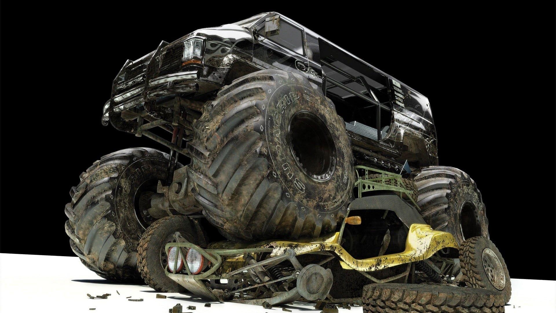 1920x1080 Black monster truck, car, monster trucks HD wallpaper, Desktop