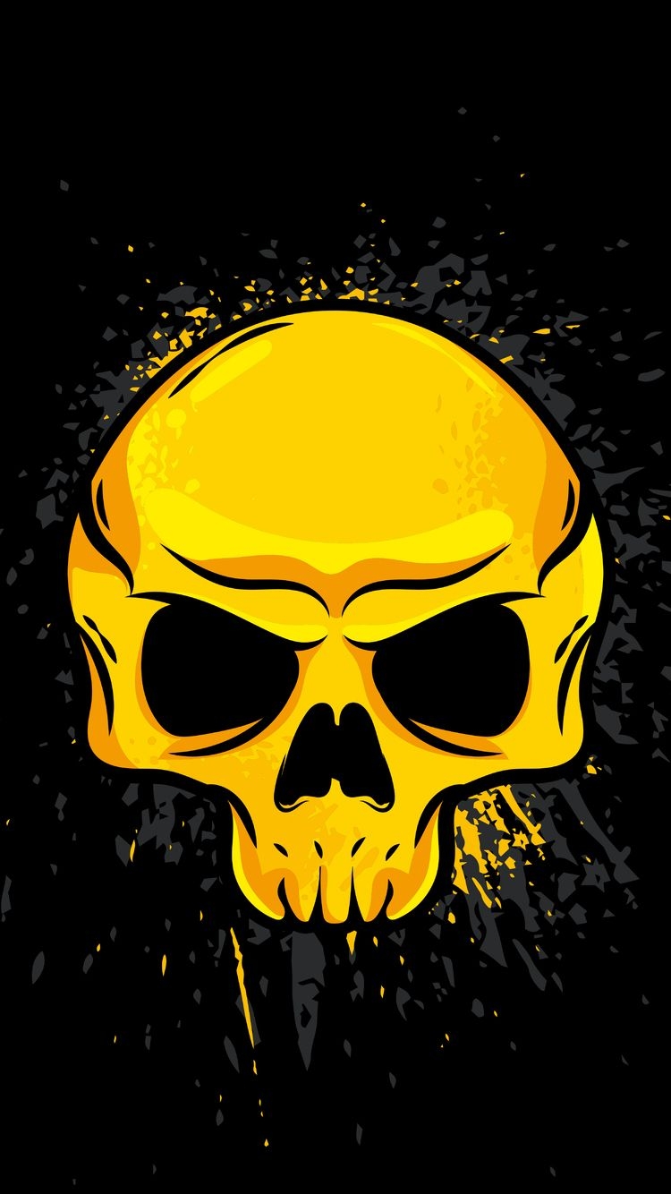 750x1340 Gold Skull 4k iPhone iPhone 6S, iPhone 7 HD 4k Wallpaper, Image, Background, Photo and Picture, Phone