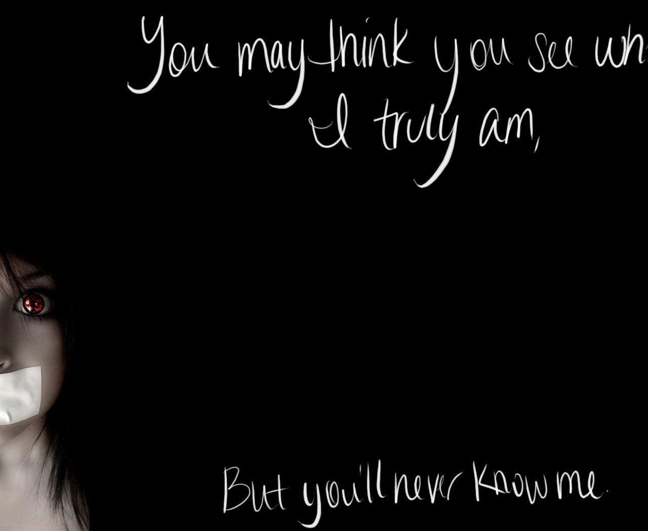 1280x1050 Sad Anime Wallpaper With Quotes Quote For Profile, Desktop