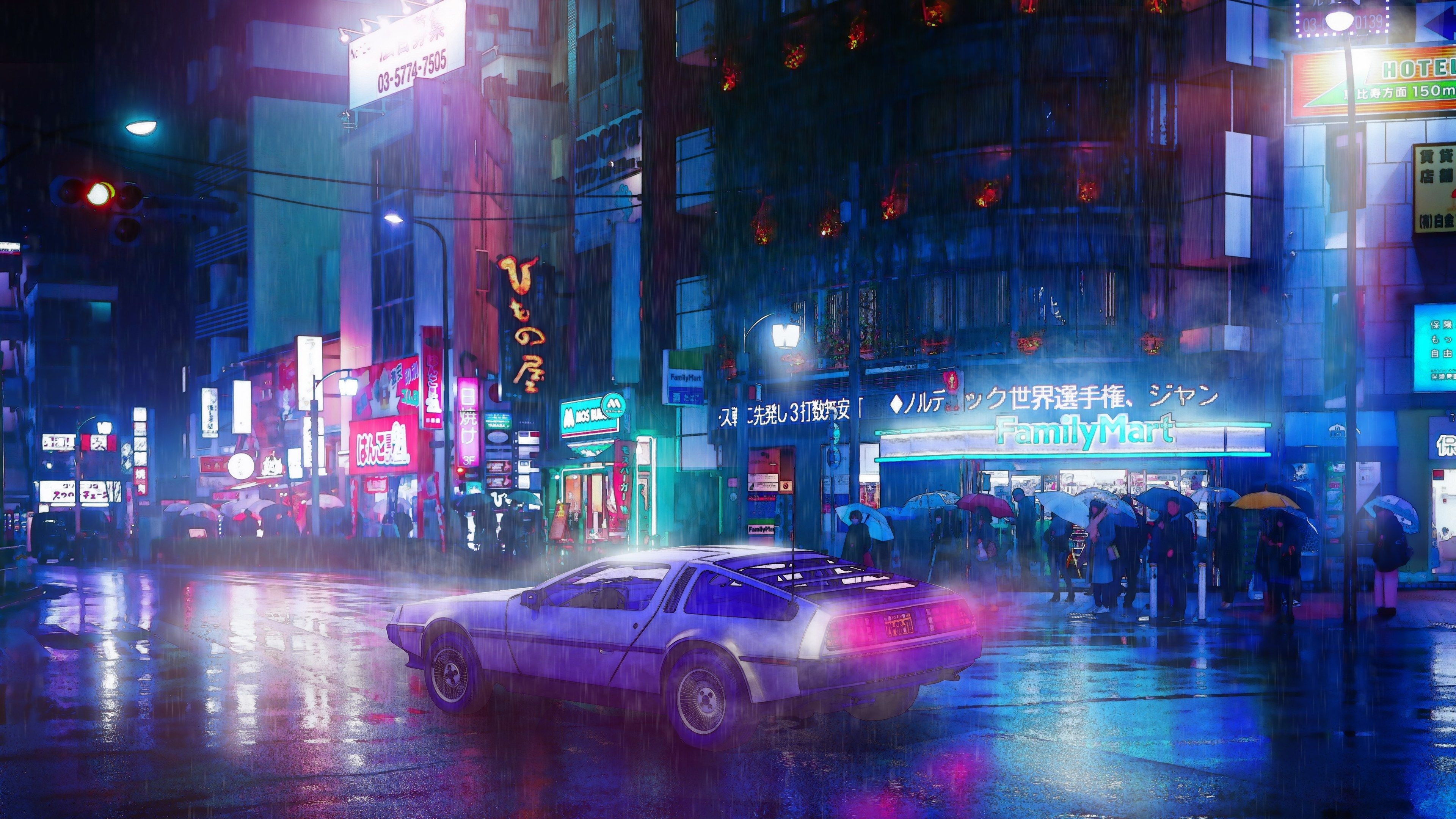 3840x2160 My Cyberpunk Ride Neon Wallpaper, Hd Wallpaper, Digital Art Wallpaper, Cyberpunk Wallpaper, Artwork Wallpaper, Artist W. Cyberpunk City, Cyberpunk, Synthwave, Desktop