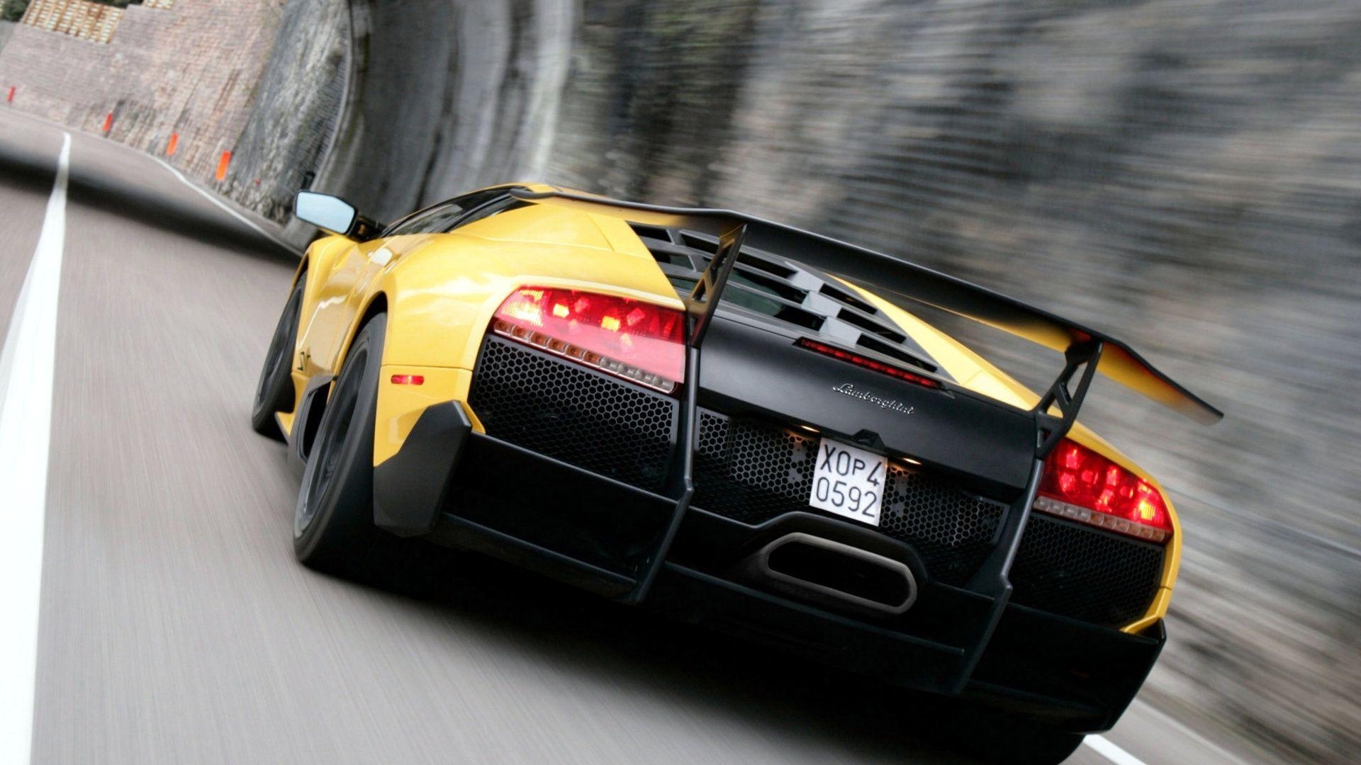 1920x1080 Yellow Lamborghini Murcielago LP670 4 SV Motion HD Wallpaper. faded, Desktop