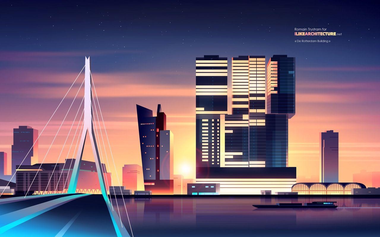 1280x800 De Rotterdam Rotterdam ILikeArchitecture. Graphic Design, Desktop