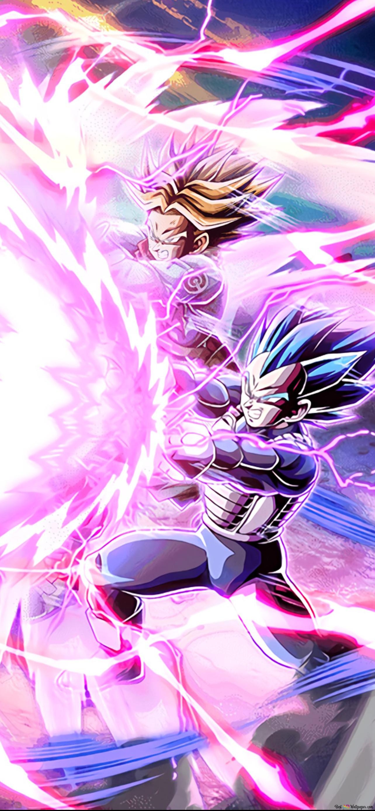 1290x2780 Vegeta & Trunks Father Son Galick Gun, Phone