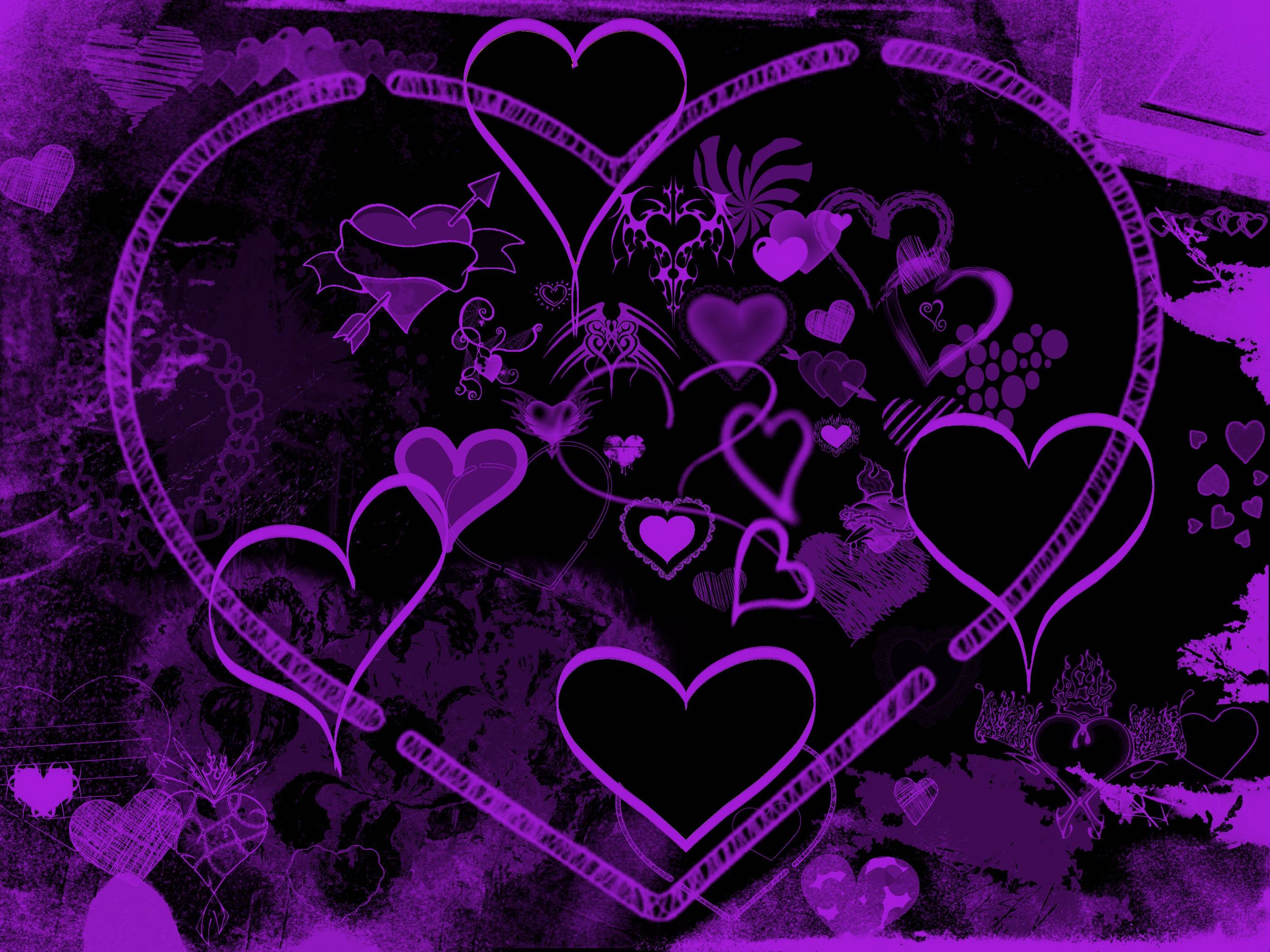 2800x2100 Purple Hearts Wallpaper, Desktop