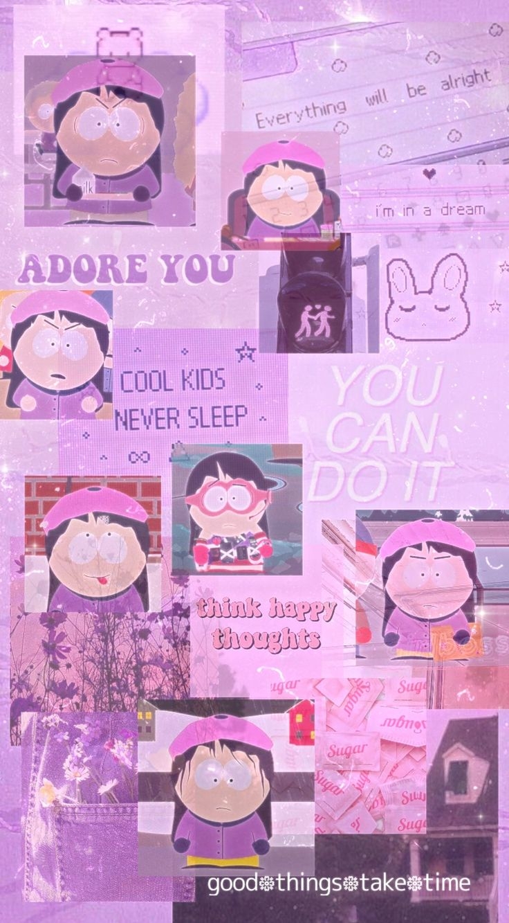 740x1340 south park wendy purple aesthetic wallpaper, Phone