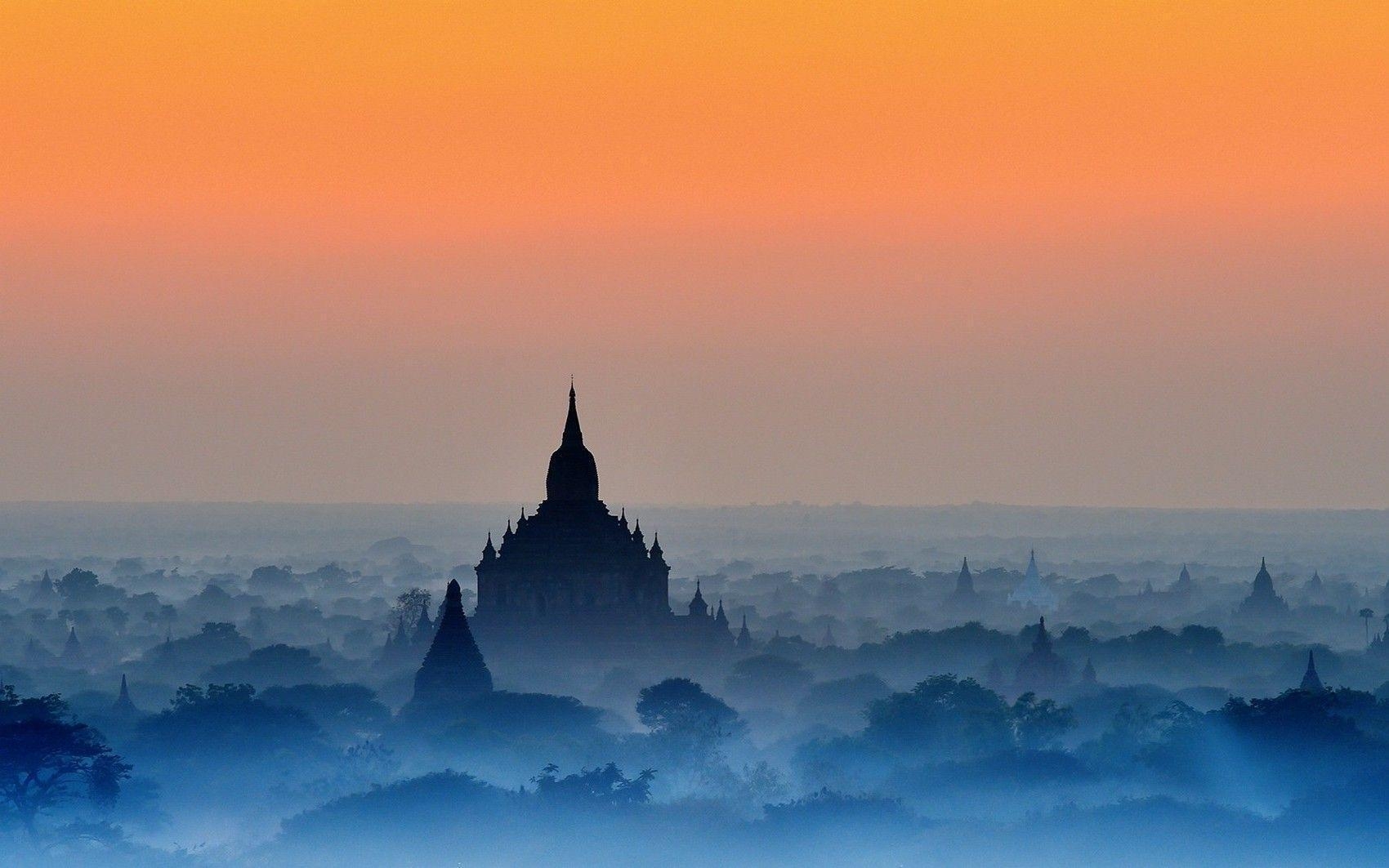 1700x1070 Weerapong Chaipuck, Bagan, Burma, Myanmar, Stars, Space, Sky, Long, Desktop