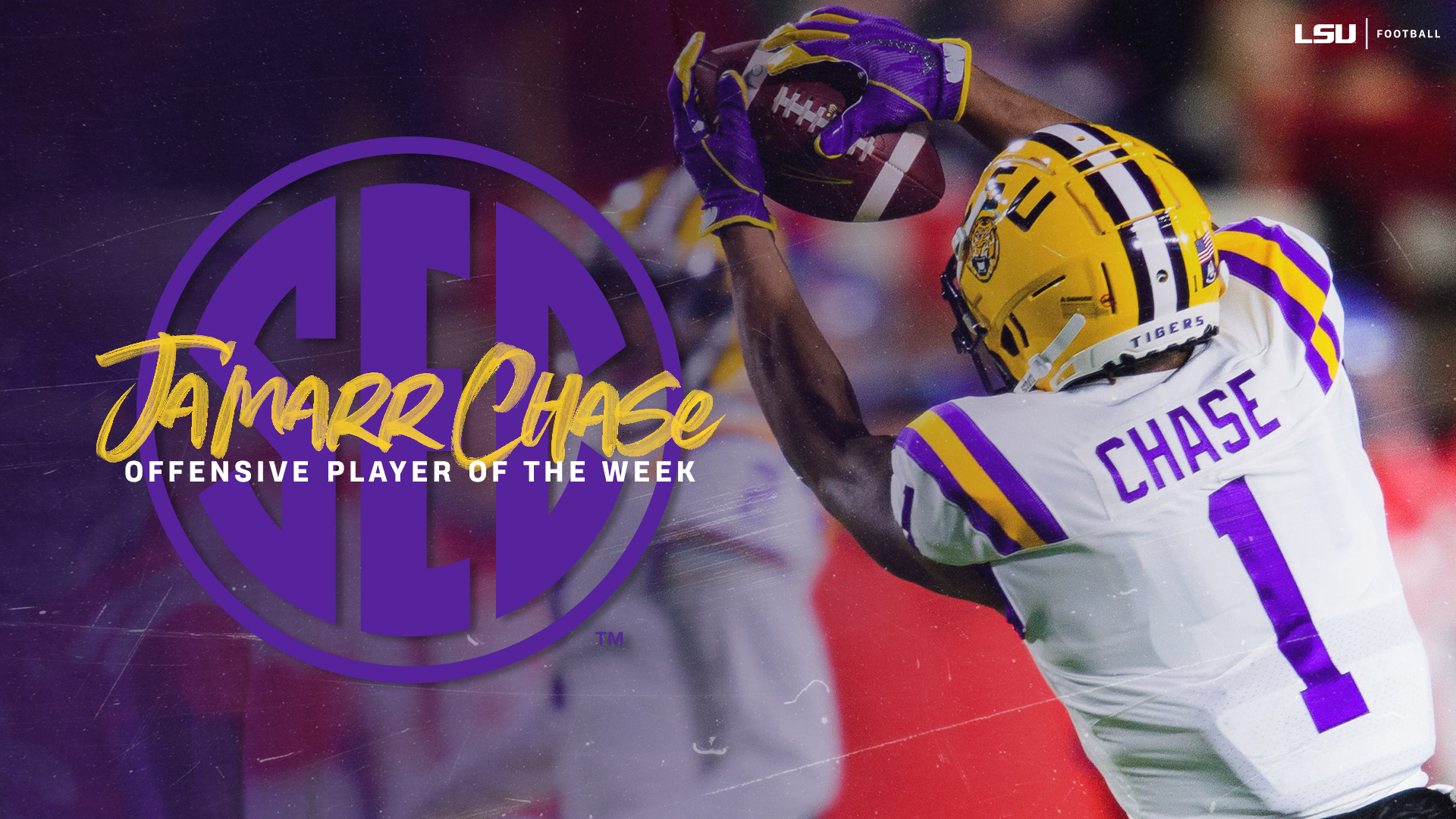 1920x1080 LSU's Ja'Marr Chase Named SEC Player of the Week Football Report, Desktop