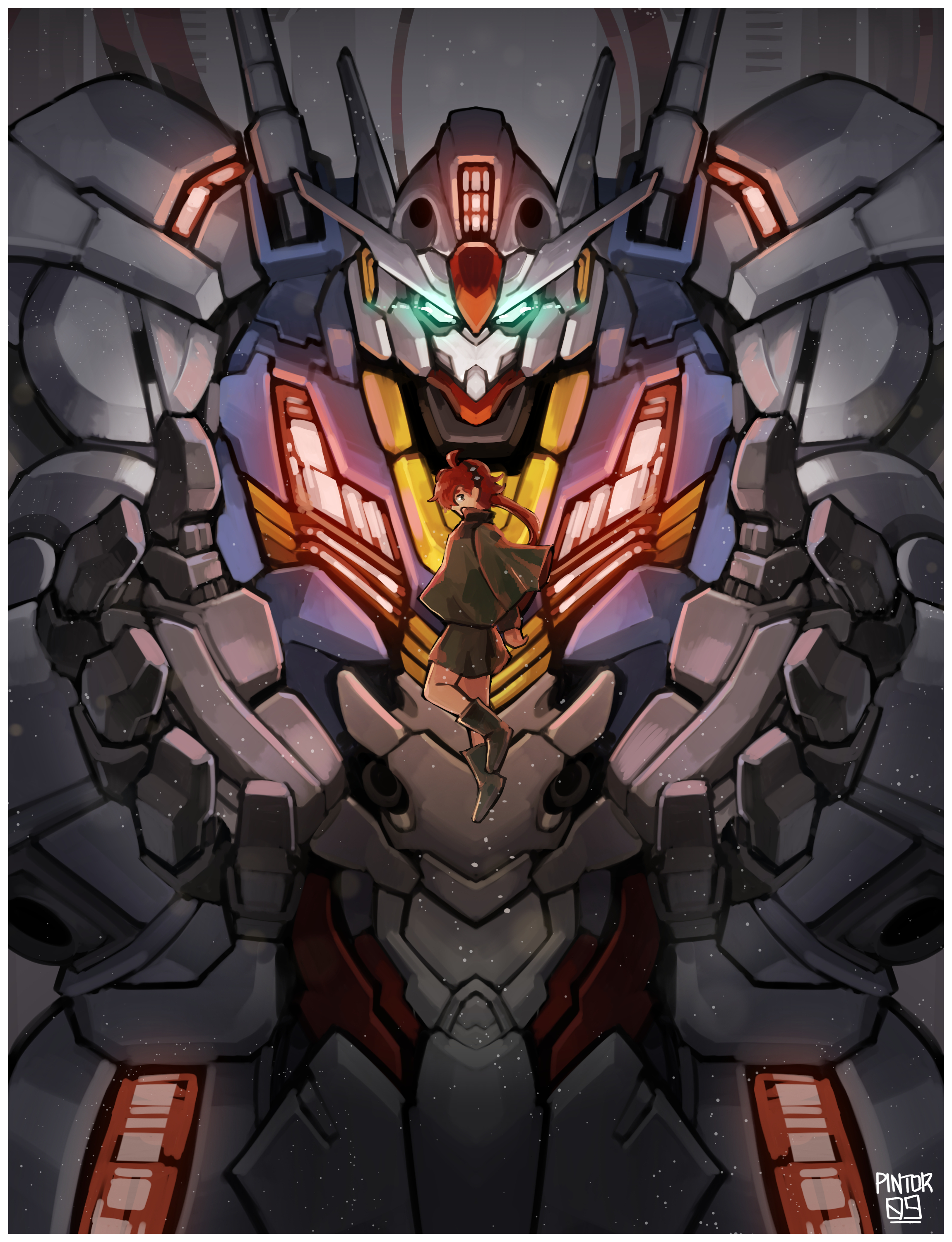 2300x3000 suletta mercury and gundam aerial (gundam and 1 more) drawn by moku_(pintor09), Phone