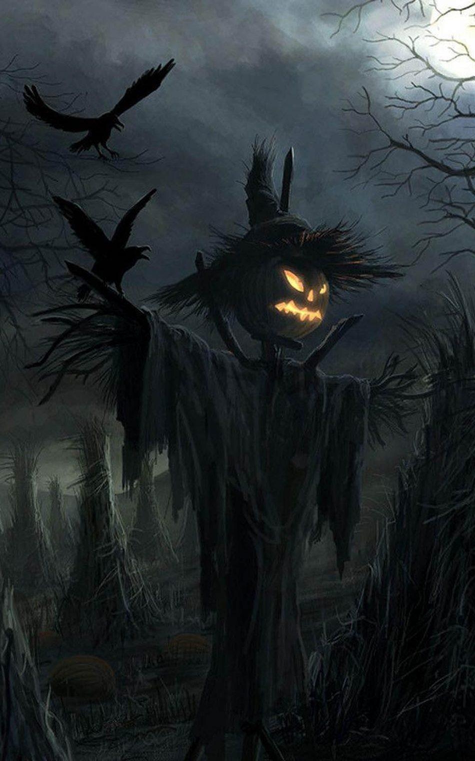 950x1520 Scary Halloween Scarecrow HD Mobile Wallpaper Phone, Phone