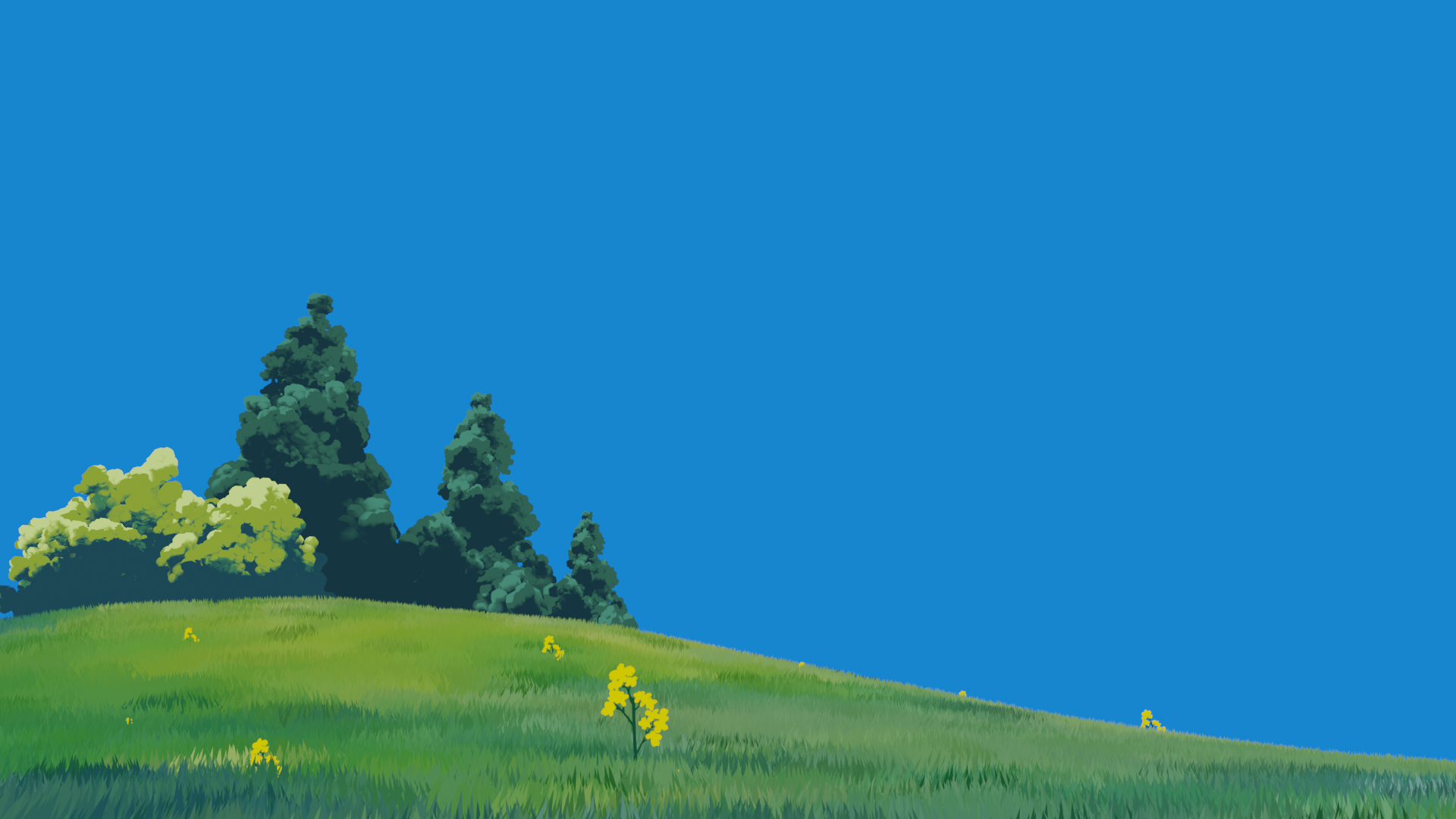 1920x1080 Studio Ghibli Blender Vector Landscape Wallpaper:, Desktop