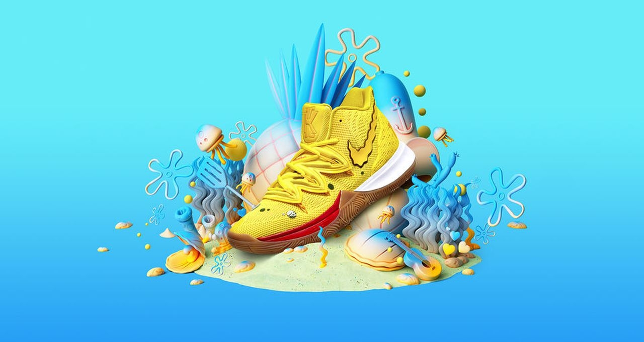 1280x680 Nike Kyrie X Spongebob Collection shoes, Desktop