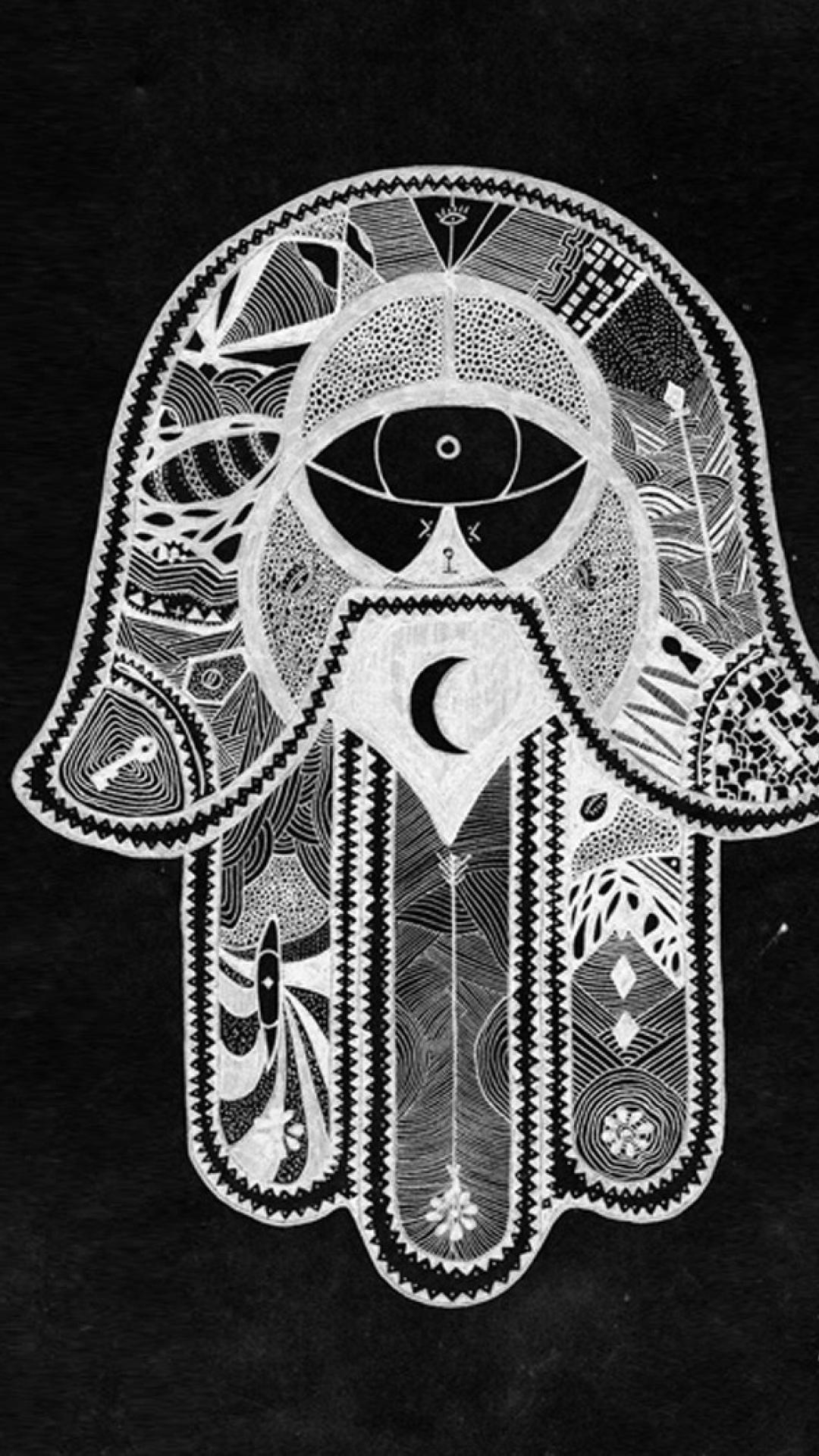 1080x1920 Religion spiritual hamsa hand wallpaper, Phone