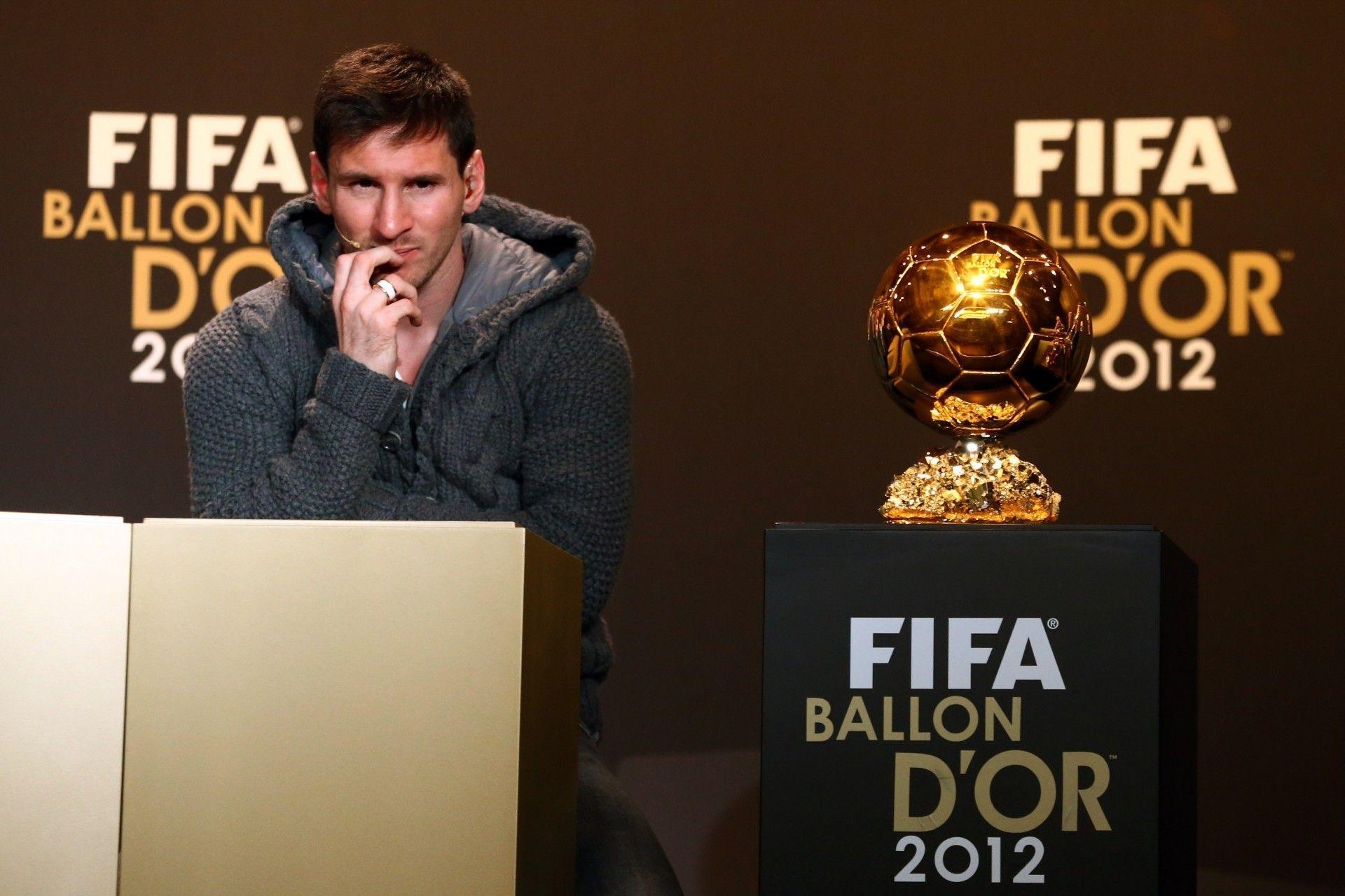 1920x1280 Lionel Messi Ballon D'Or 2012 HD Wallpaper of Football, Desktop