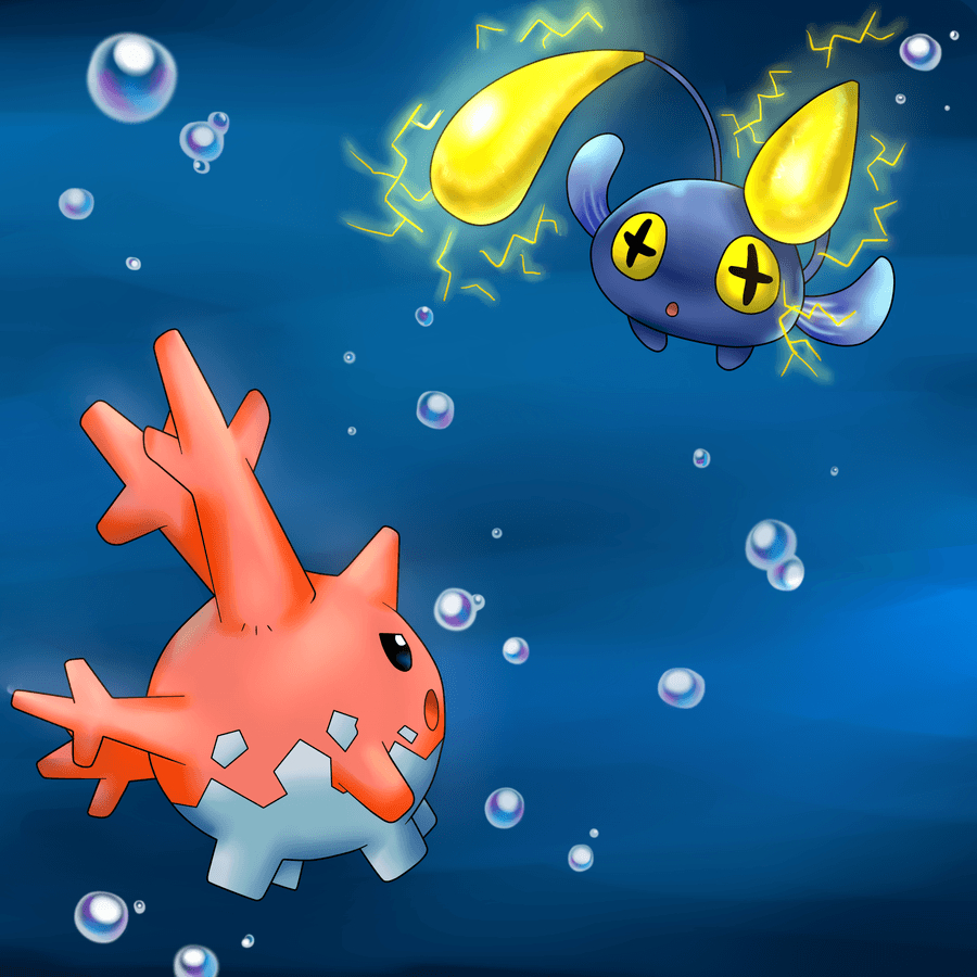 900x900 Corsola vs. Chinchou by *AderiAsha. Pokemon, Phone