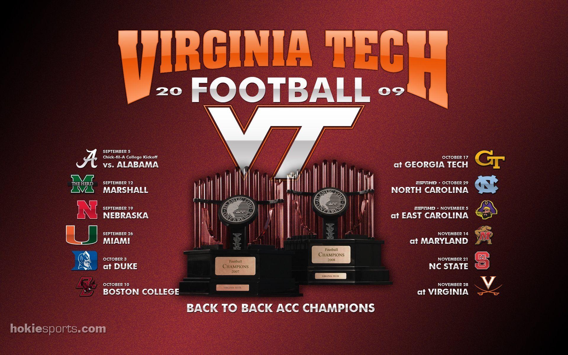 1920x1200 Virginia Tech Football Schedule, Desktop