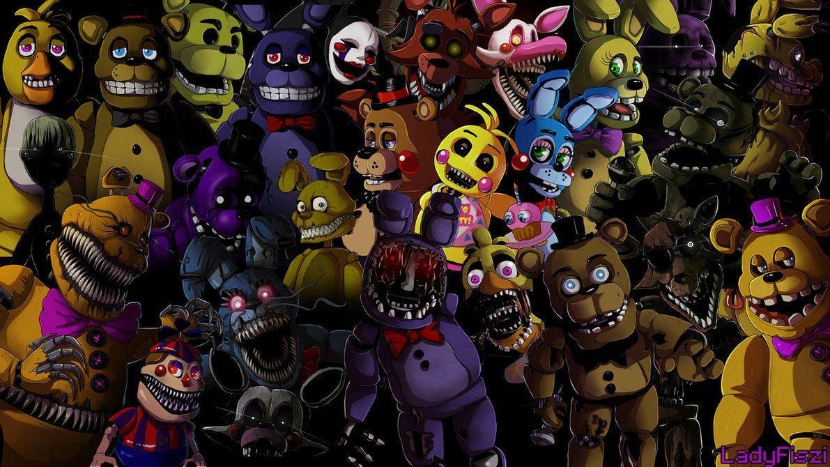 1200x670 Fnaf All Characters Wallpaper (30 + Background Picture), Desktop