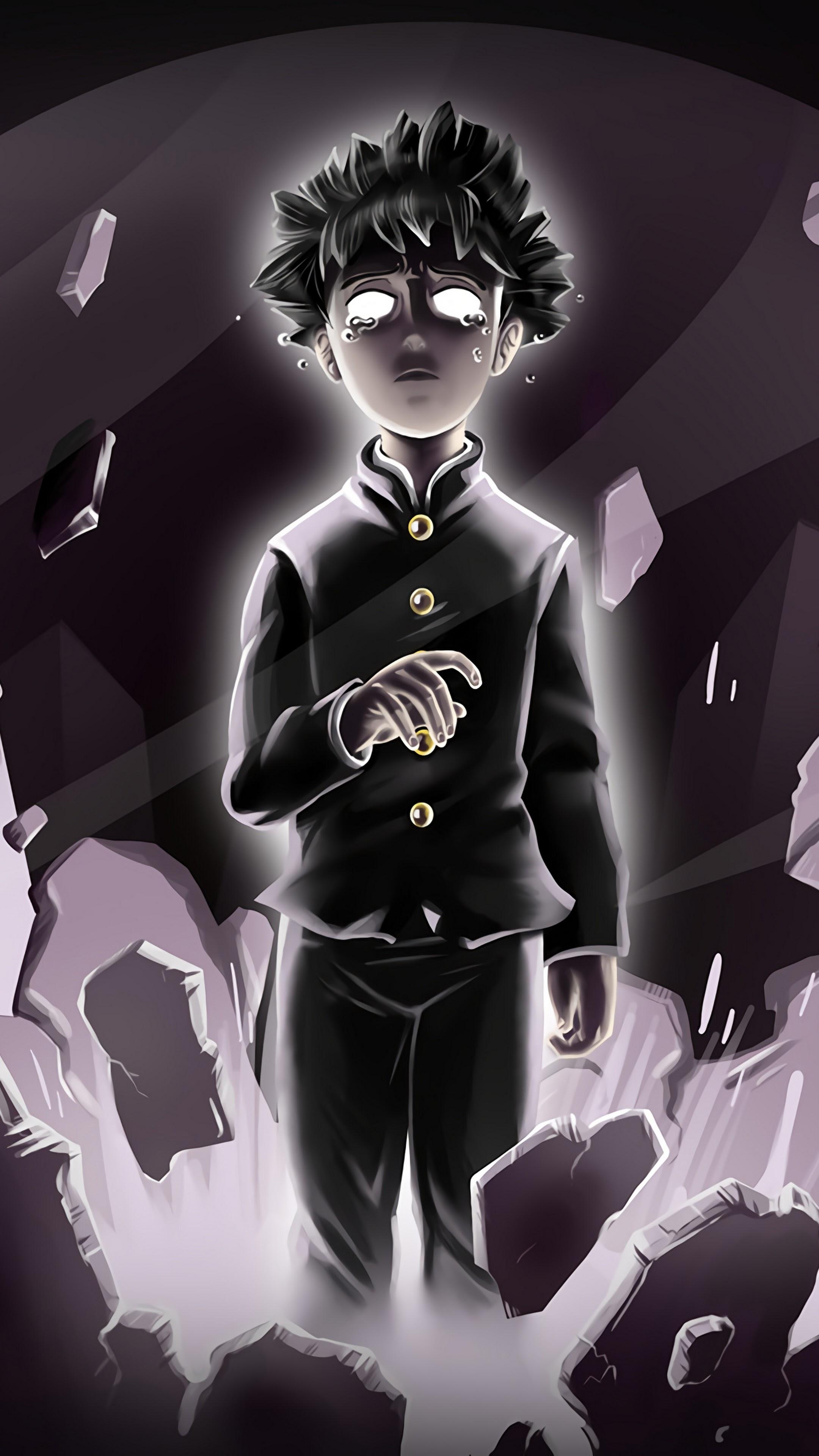 2160x3840 Shigeo Kageyama, 100% Rage, Mob Psycho 4K, 3840x Wallpaper, Phone