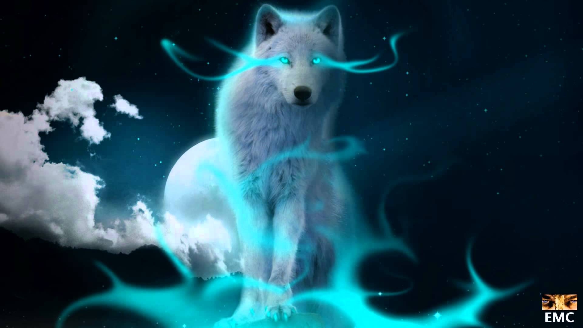 1920x1080 Cool Blue Wolf Wallpaper, Desktop