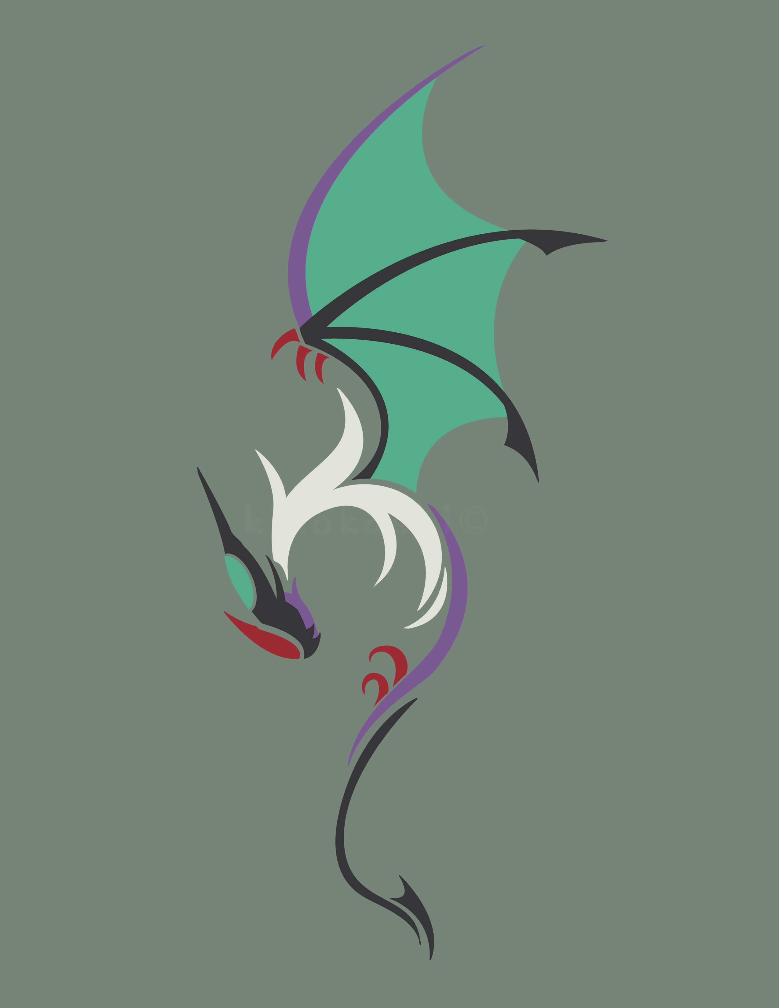 2550x3300 Noivern Design from my Rare Candy design Set. [OC], Phone