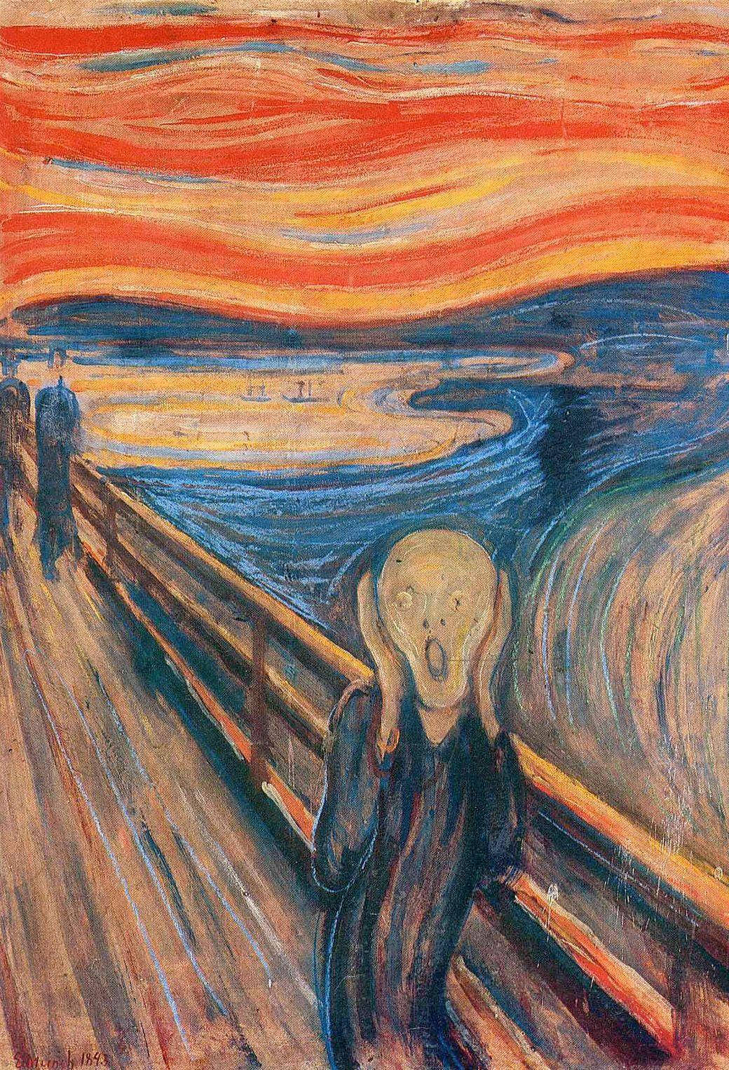 1040x1530 Download The Scream Famous Paintings iPhone Wallpaper, Phone