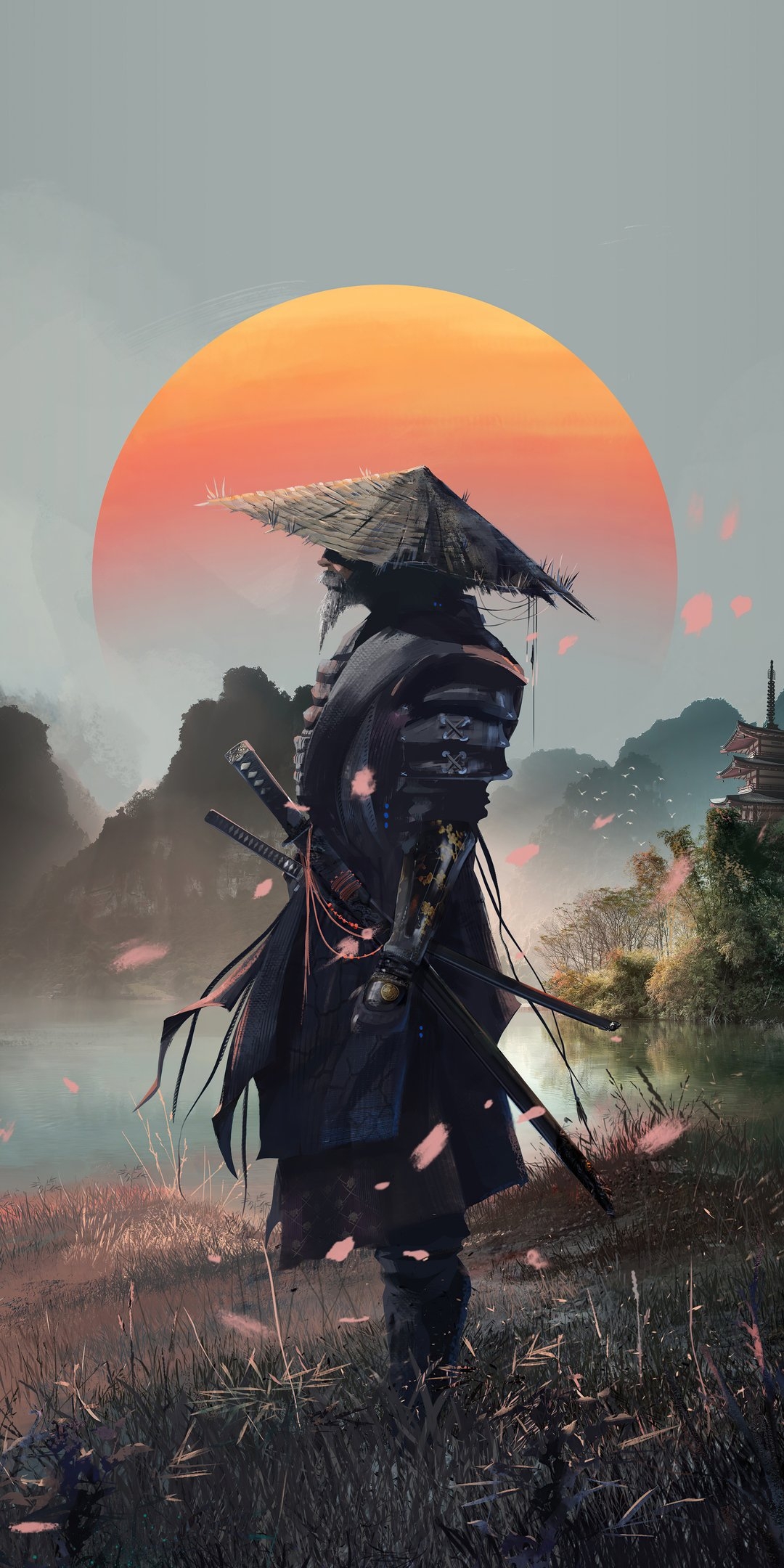 1080x2160 Lone Samurai Wallpaper Free Lone Samurai Background, Phone