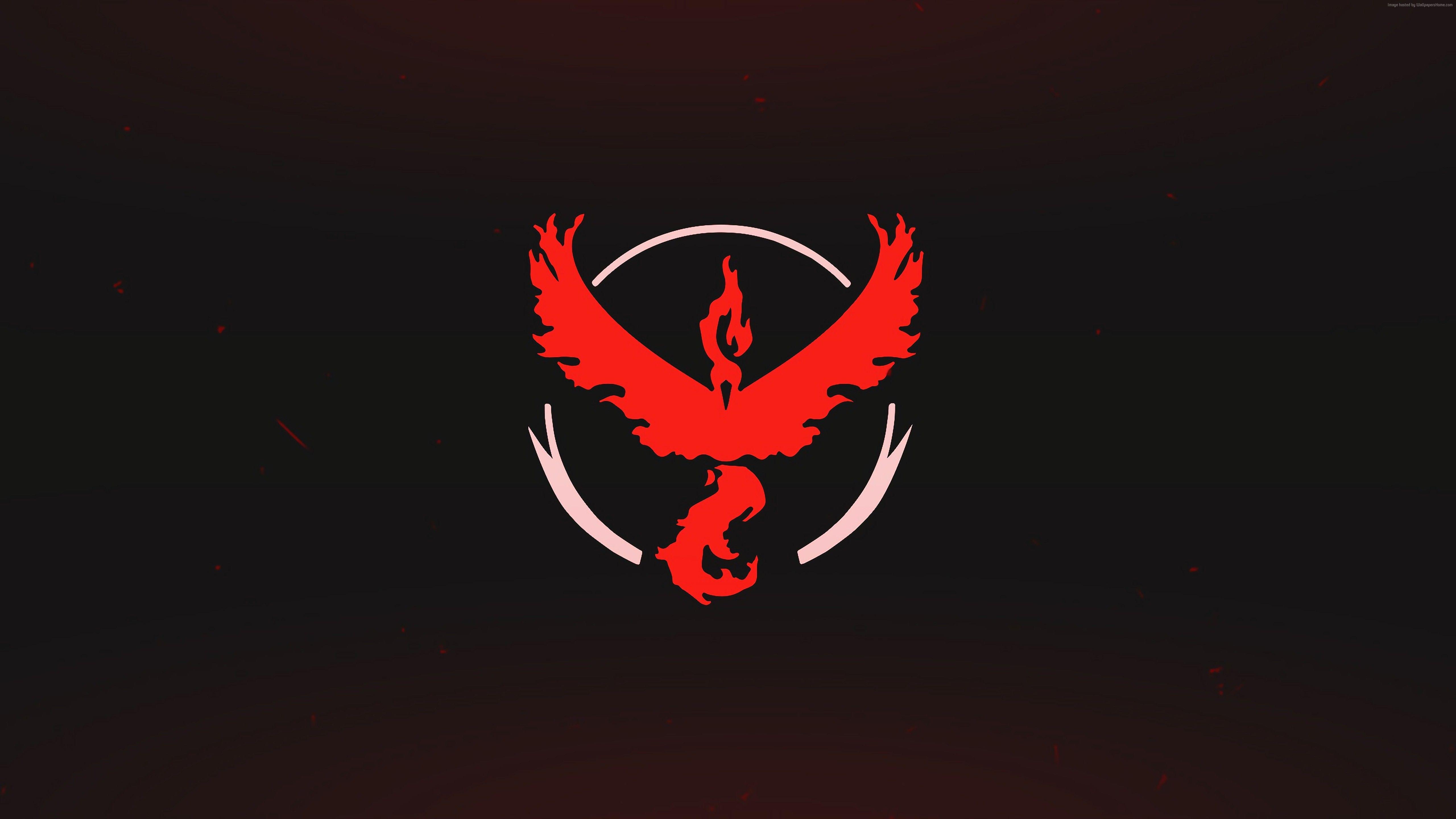 5120x2880 Pokemon Go Team Red Logo 4K Wallpaper, Desktop