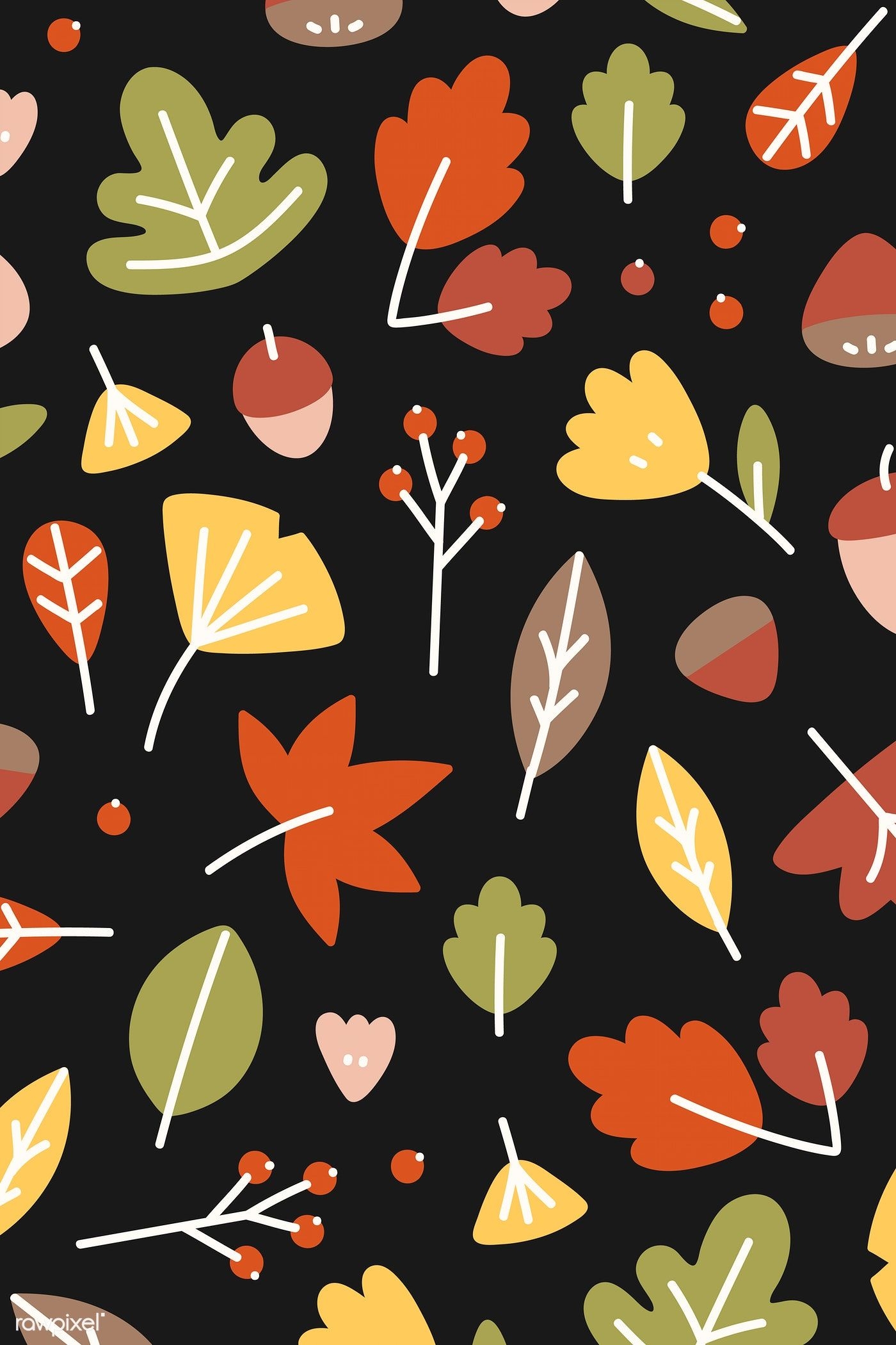 1400x2100 Colorful leaves drawing wallpaper vector. free image / Katie Moir. Leaf drawing, Drawing wallpaper, Fall leaves drawing, Phone