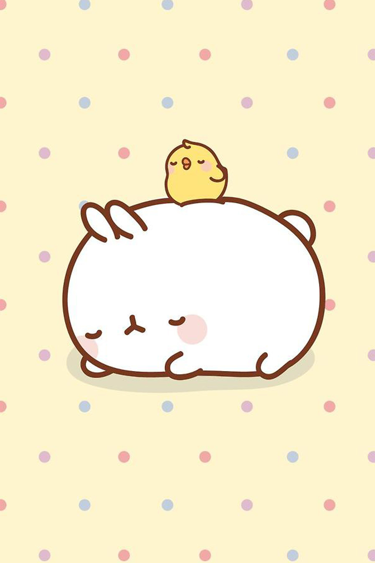 1280x1920 Kawaii Molang Wallpaper, Phone