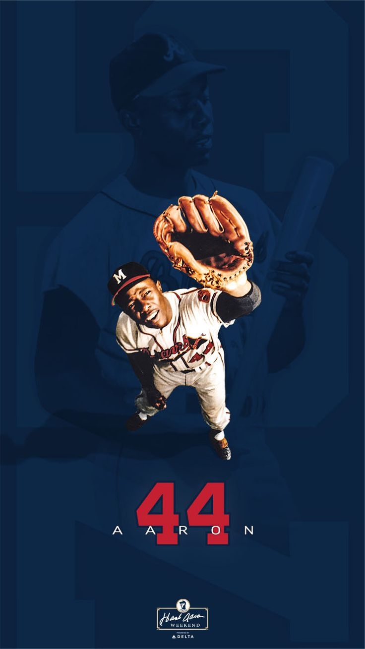 740x1310 Hank Aaron iPhone Wallpaper. Atlanta braves wallpaper, Baseball wallpaper, Atlanta braves baseball, Phone