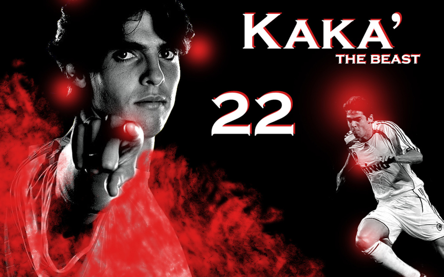 1440x900 The irreplaceable football player halfback of Milan Kaka Desktop wallpaper, Desktop