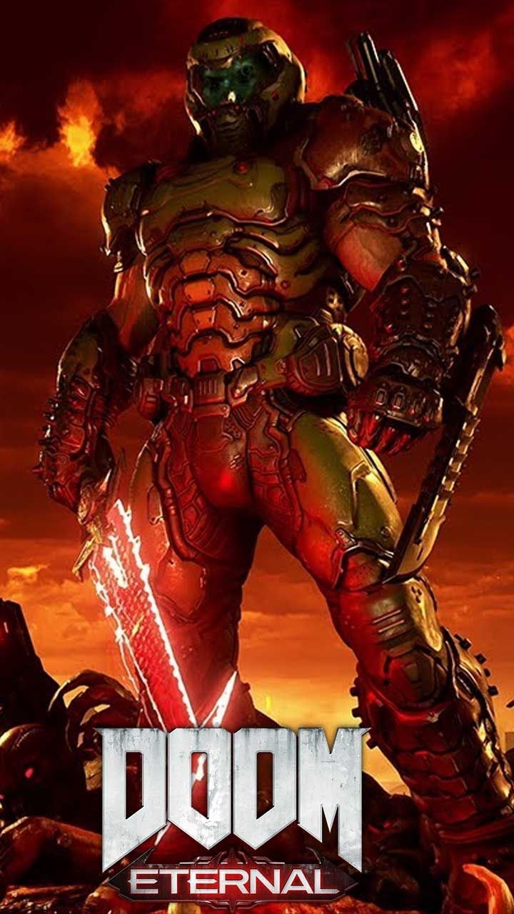 720x1280 Doom eternal wallpaper HD phone background game logo art Monsters on iPhone android lock screen. Doom game, Doom, Doom videogame, Phone