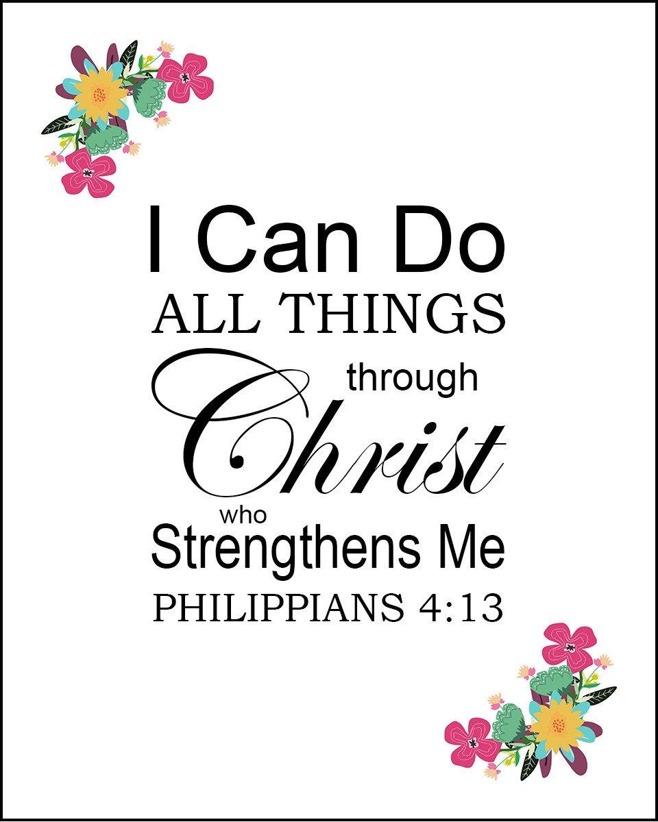 960x1200 Philippians 4:13 I Can Do All Things Through Christ Bible Art, Phone