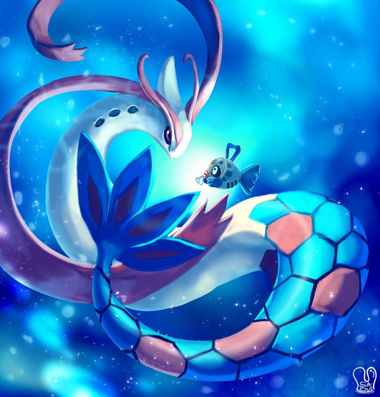 1280x1340 Milotic and Feebas. ✫ Pokemon ✫. Pokémon, Anime, Phone