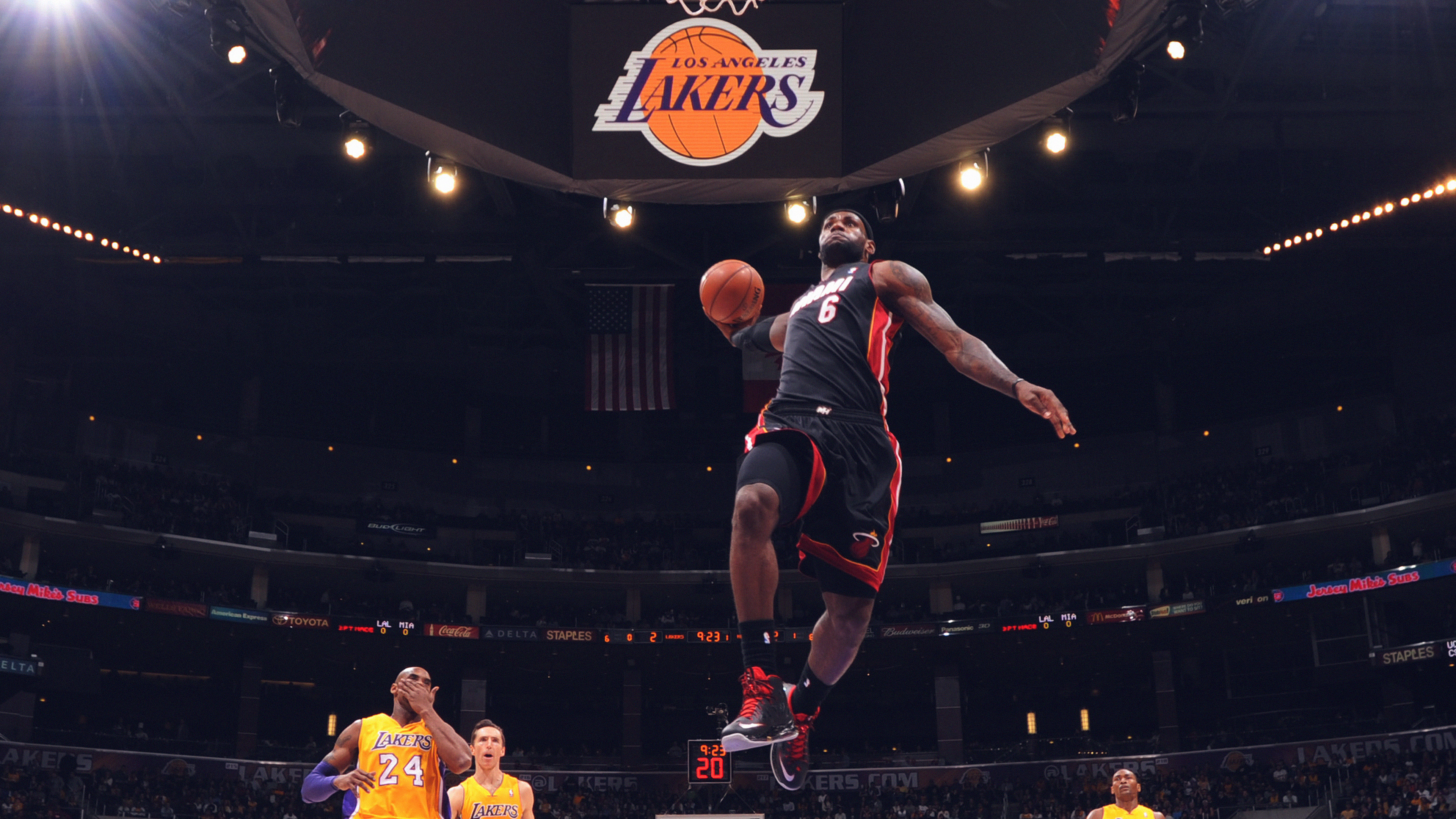 3840x2160 wallpaper for desktop, laptop. lebron james nba basketball dunk, Desktop