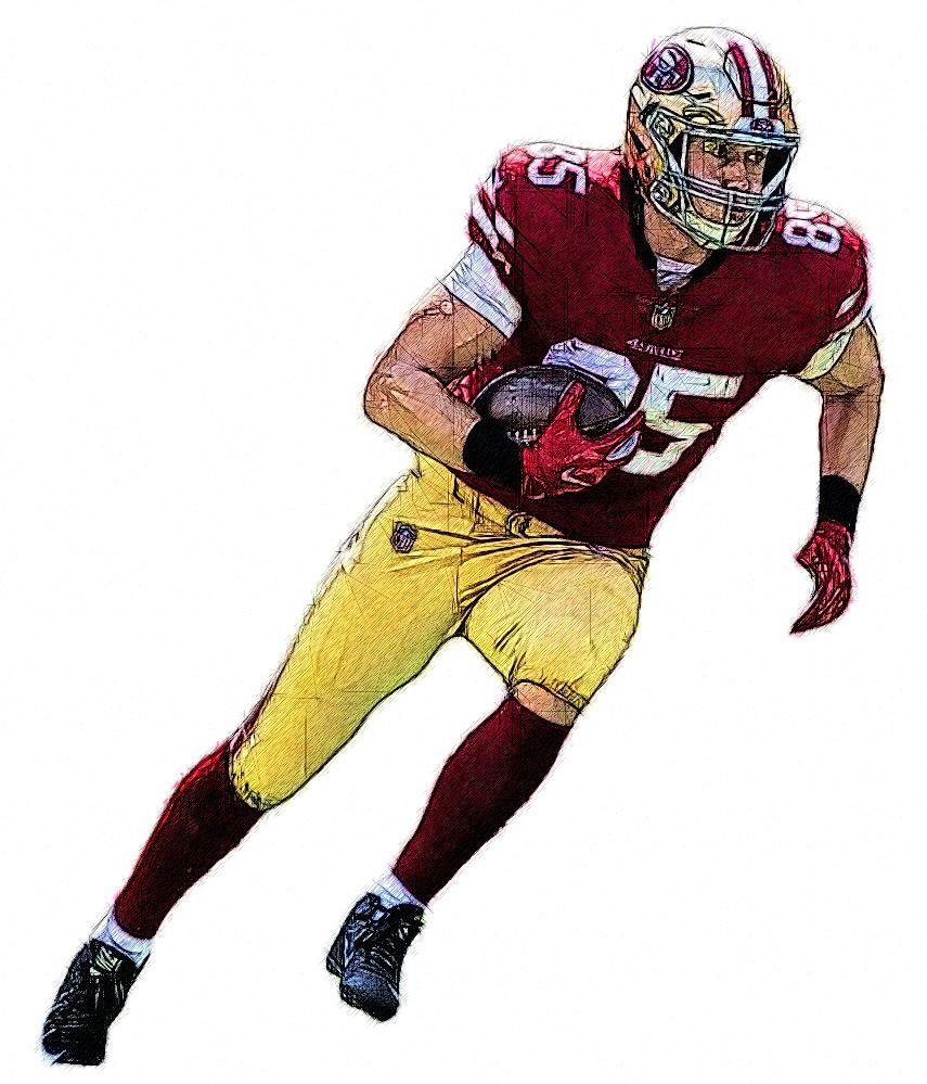 860x1000 George Kittle TE. NFL Football Sketches in 2019, Phone