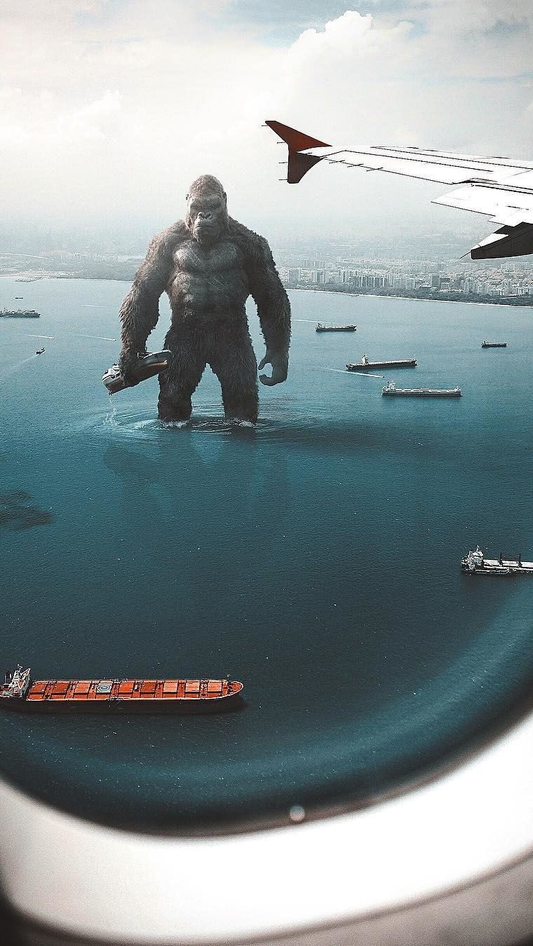 760x1350 King Kong in Ocean iPhone Wallpaper, Phone