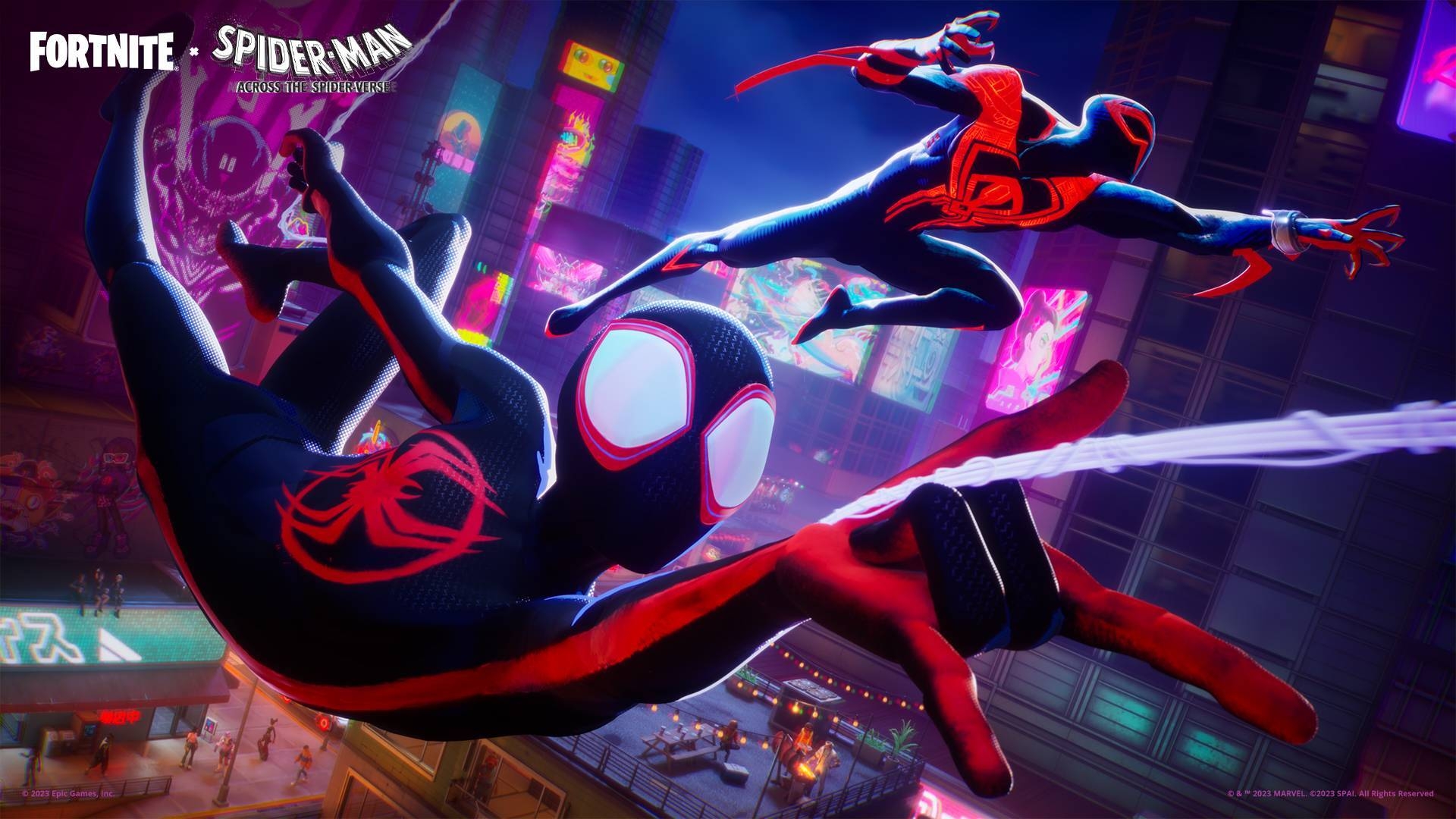 1920x1080 Fortnite Miles Morales And Spider Man 2099 Skins Debut Alongside Spider Verse Quests, Desktop