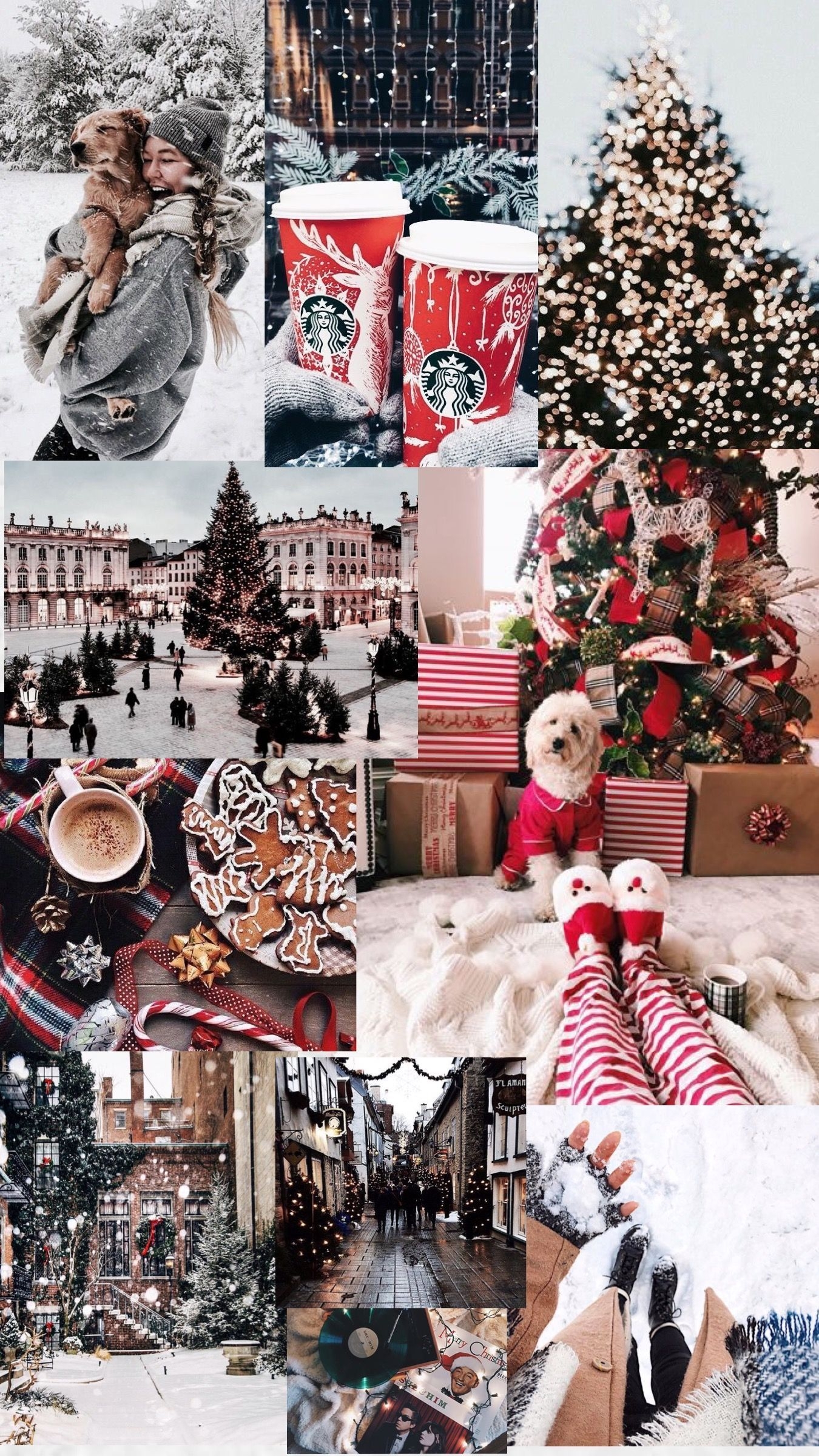 1350x2400 Winter Collage Wallpaper Free Winter Collage Background, Phone