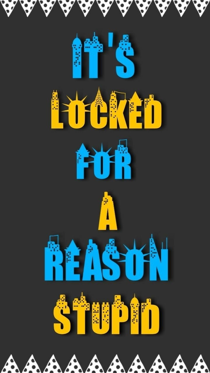 720x1280 word #text #typography #locked #reason #stupid #freetoedit Locked Stupid Background, Phone