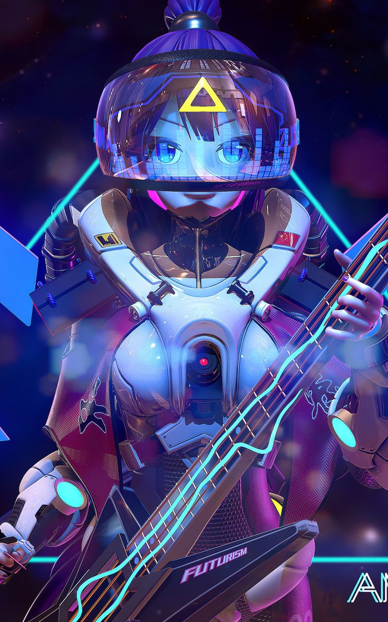 800x1280 Anime Cyberpunk Girl 4k Nexus Samsung Galaxy Tab 10, Phone