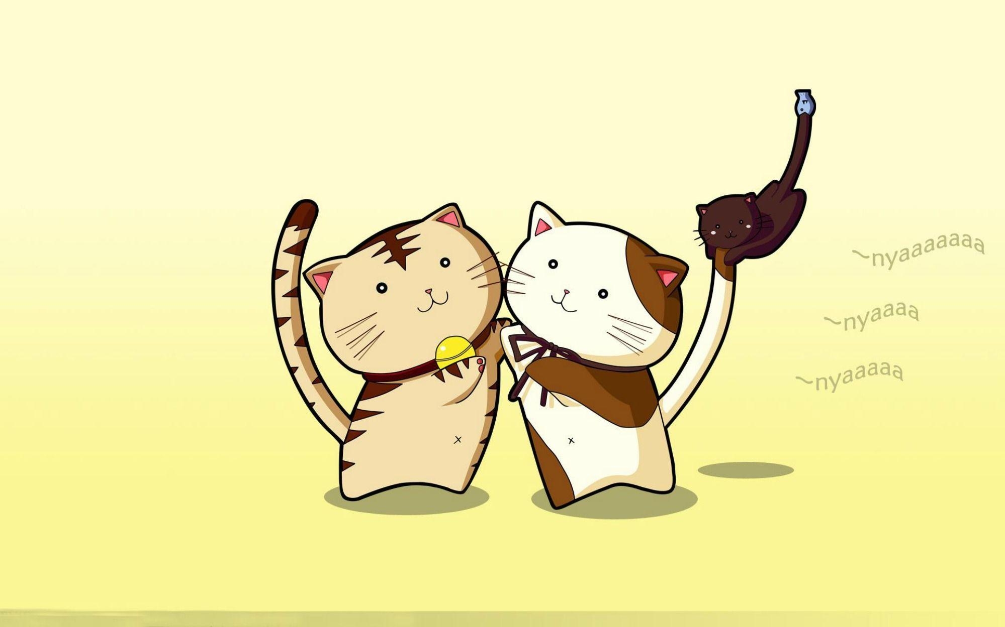 2000x1250 Nyan Kats Cats Kitten Cute Cartoon Sweet HD wallpaper #, Desktop