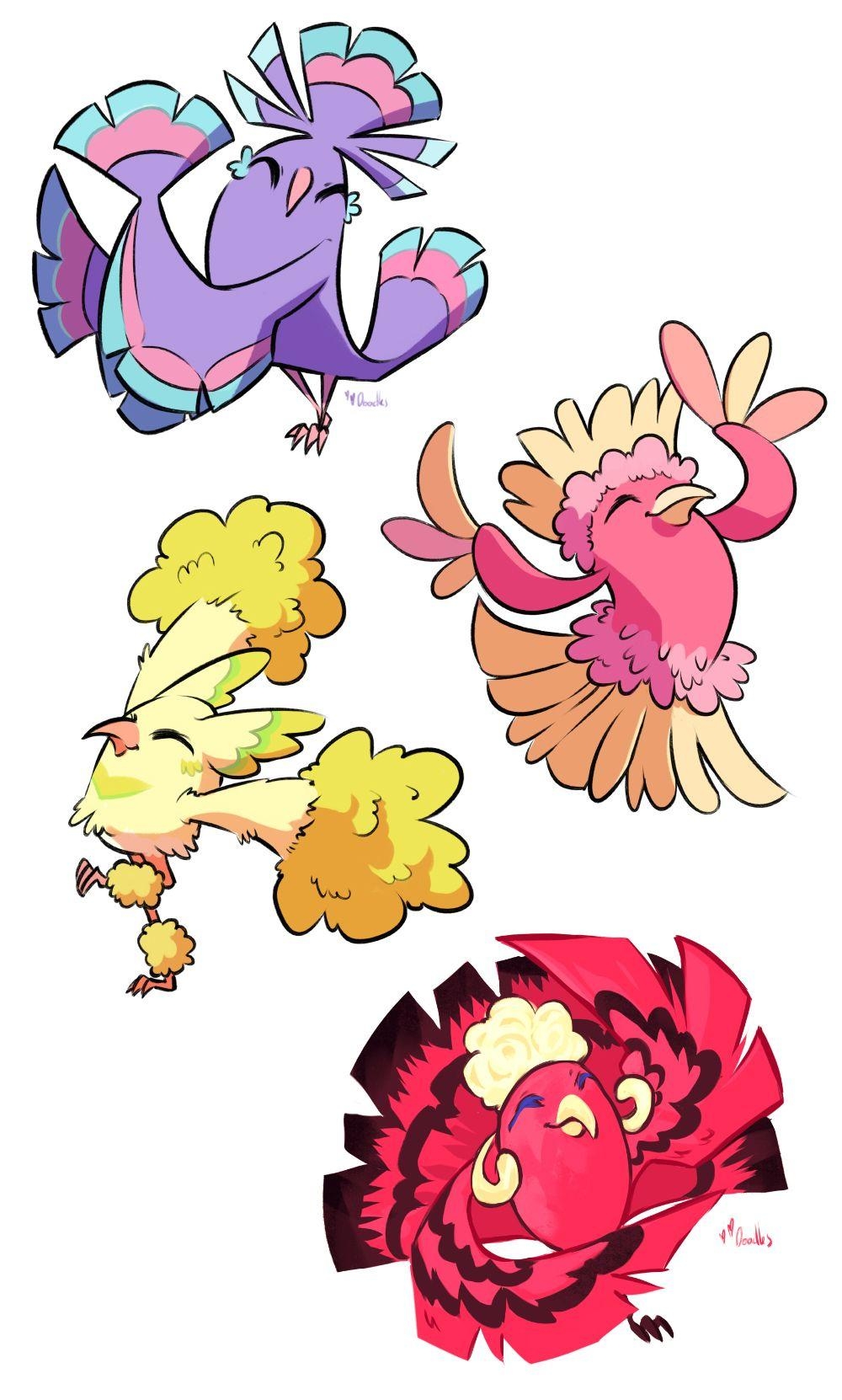 1000x1670 Oricorio in all four Pokemon variants. Pokemon, Phone