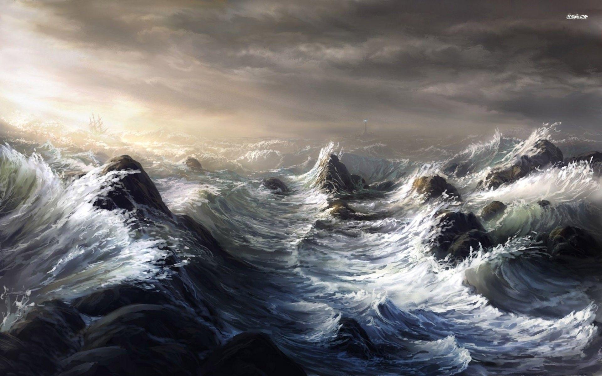 1920x1200 Download Sea Storm Wallpaper, HD Background Download, Desktop