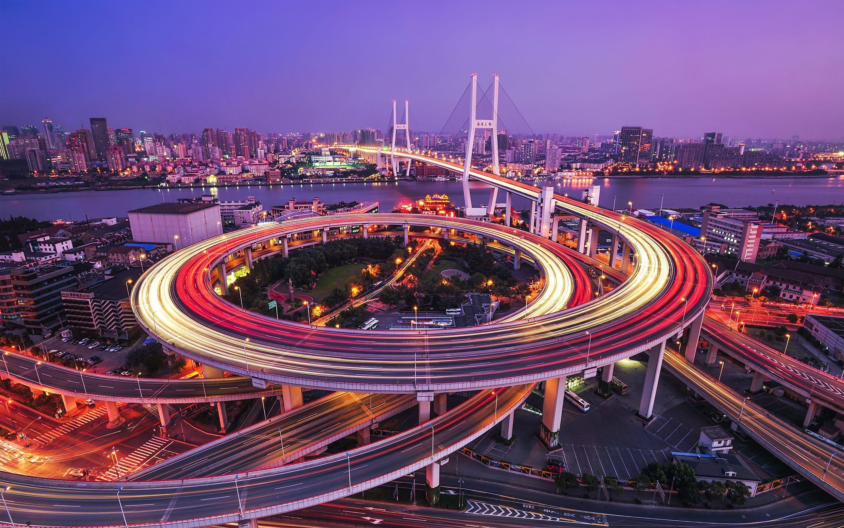 2880x1800 Nanpu Bridge Huangpu River Shanghai Wallpaper, Desktop