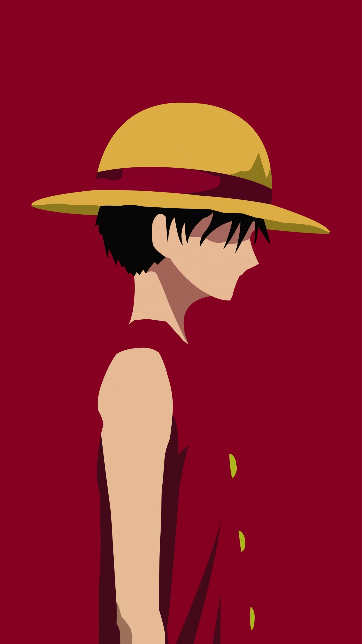 1250x2210 Monkey D. Luffy Wallpaper 4K, One Piece, Minimal art, Phone