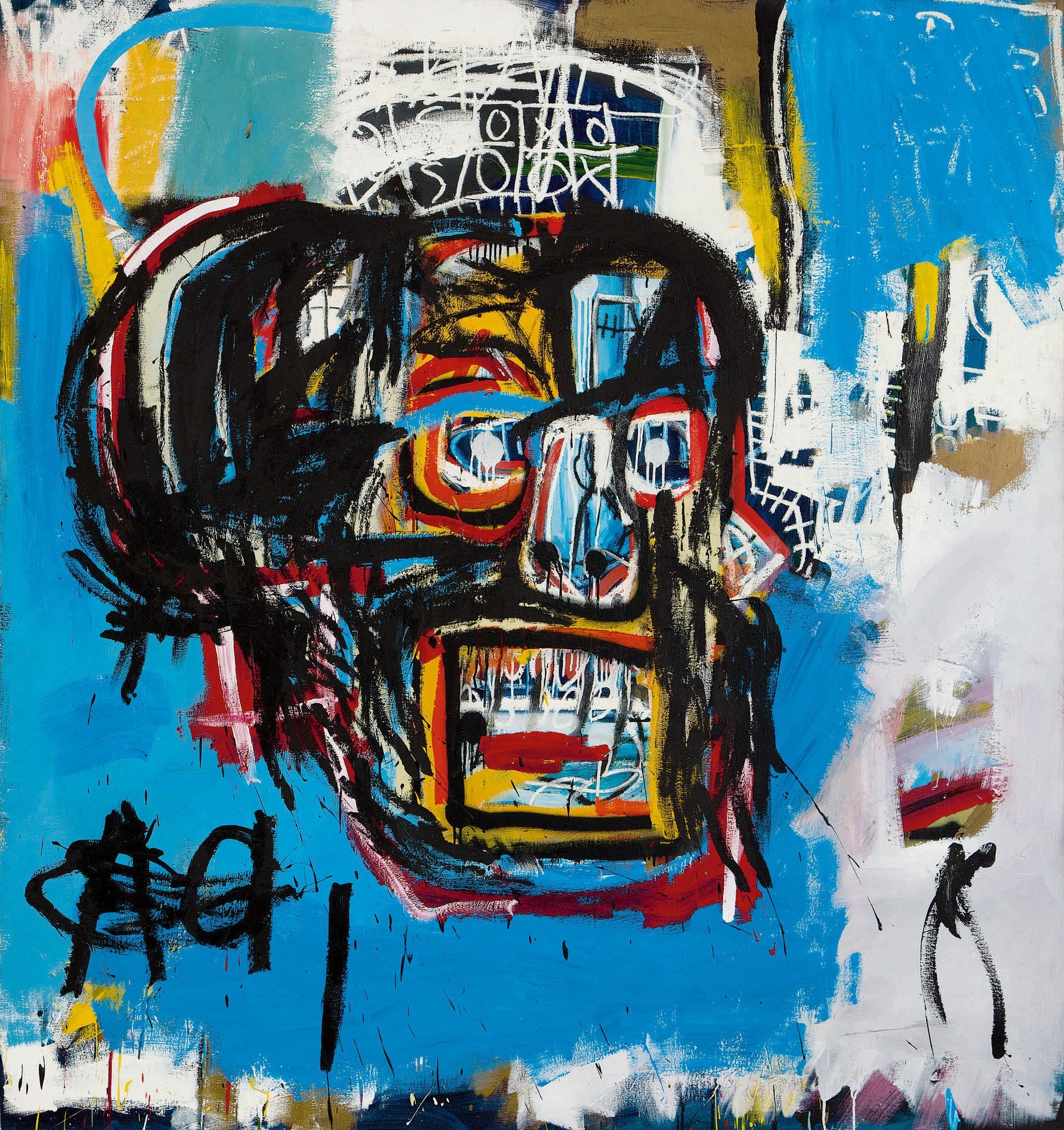 1920x2040 Untitled, Jean Michel Basquiat, Acrylic & Oil Stick & Spray Paint On Canvas, 1982, Phone