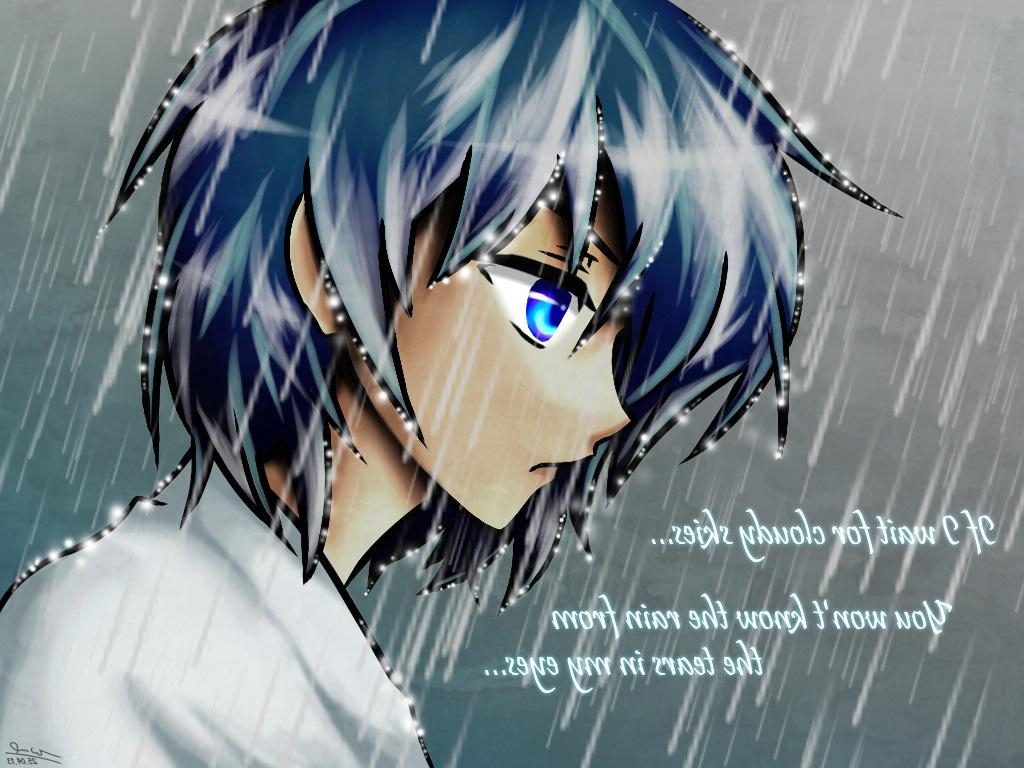 1030x770 Sad Anime Boy Crying In The Rain Drawing Gallery Sad, Desktop