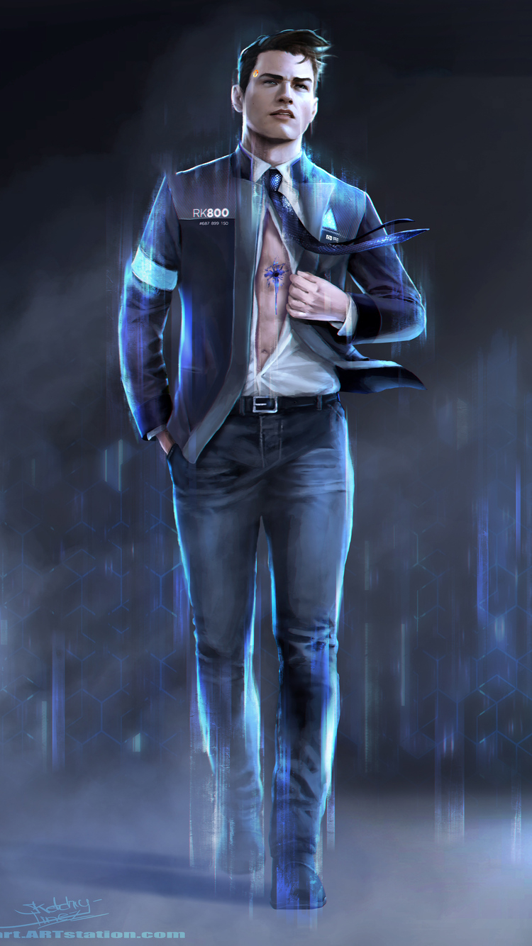 750x1340 Detroit Become Human Artwork 4k iPhone iPhone 6S, iPhone 7 HD 4k Wallpaper, Image, Background, Photo and Picture, Phone