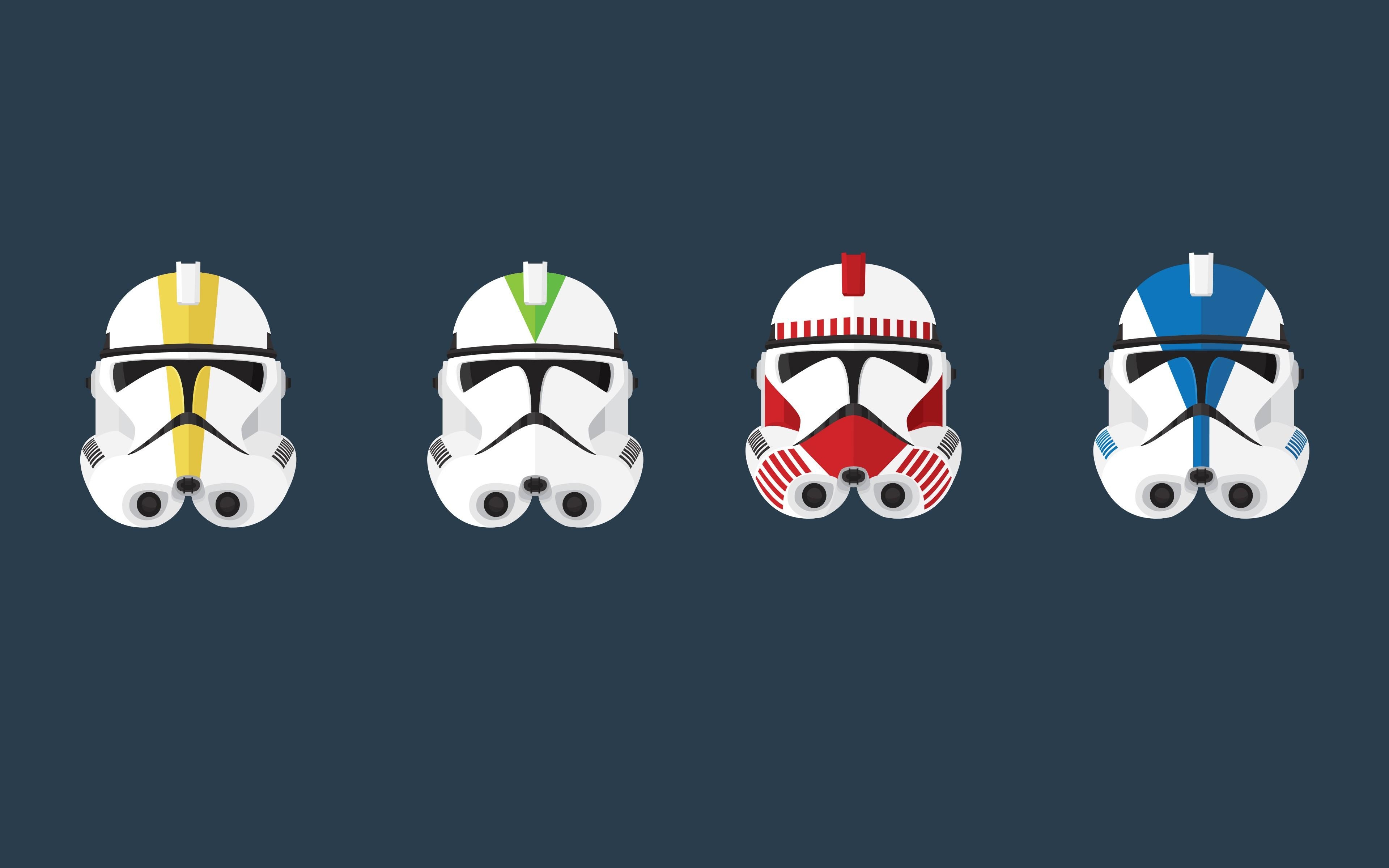 3840x2400 clone Trooper, Clone Commander, Minimalism, Helmet, Star, Desktop